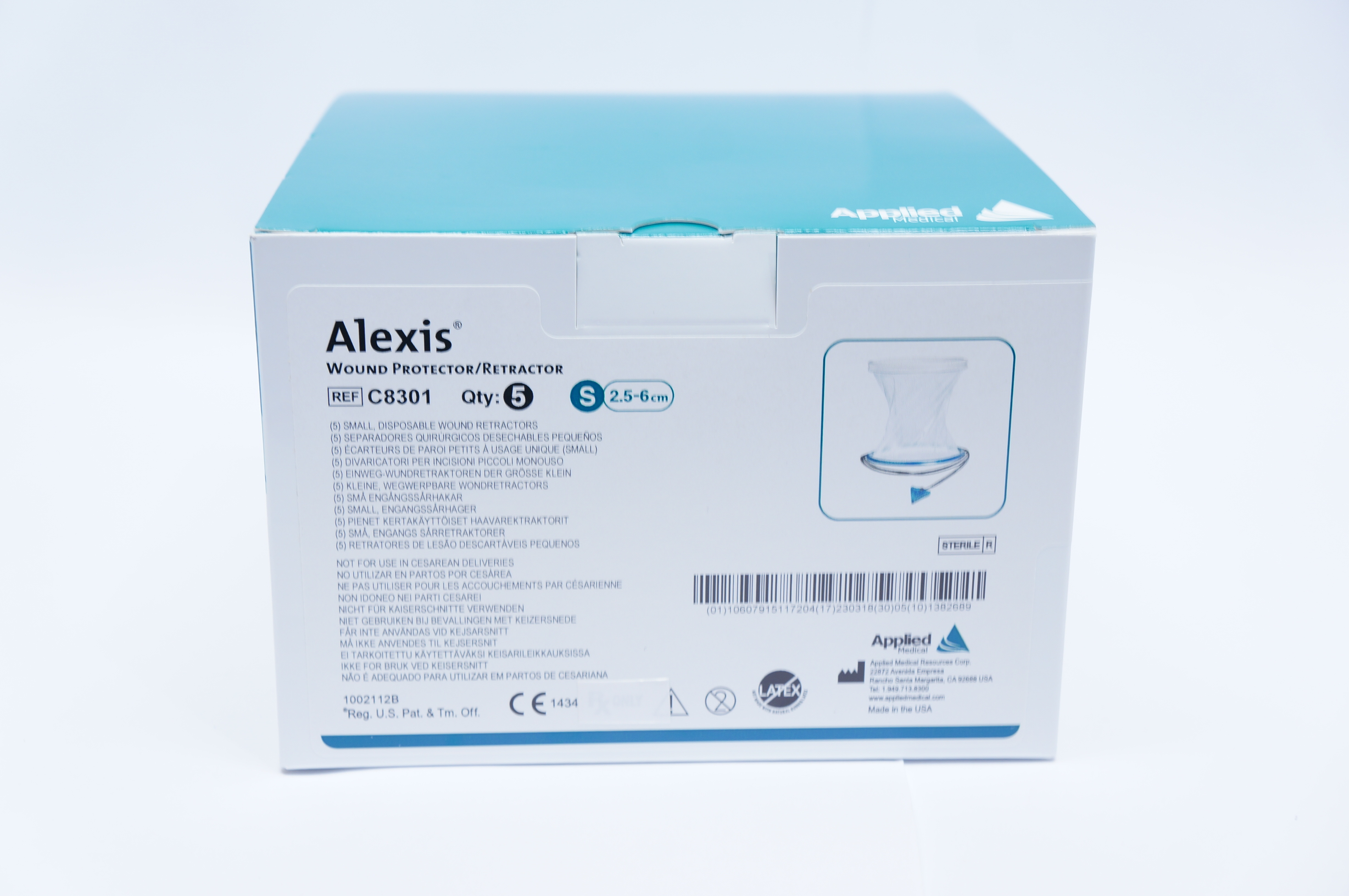 Applied Medical C8301 Alexis Wound Protector/Retractor S 2.5-6cm-Box of 5
