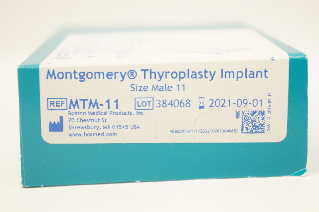 Boston Medical Products MTM-11 Montgomery Thyroplasty Implant - Size Male 11 (x)