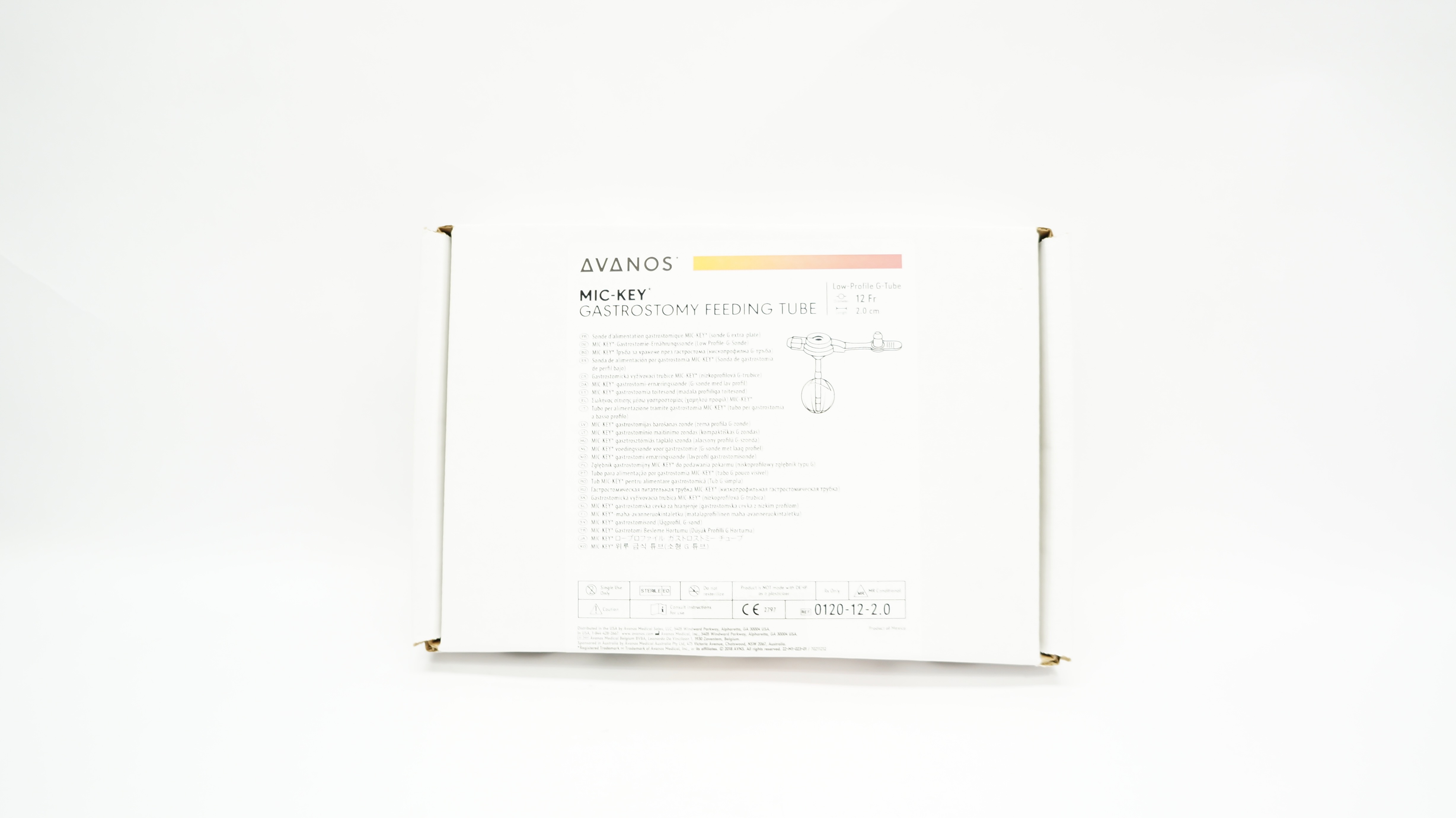 Avanos 0120-12-2.0 Mic-Key Gastrostomy Feeding Tube 12Fr (x)