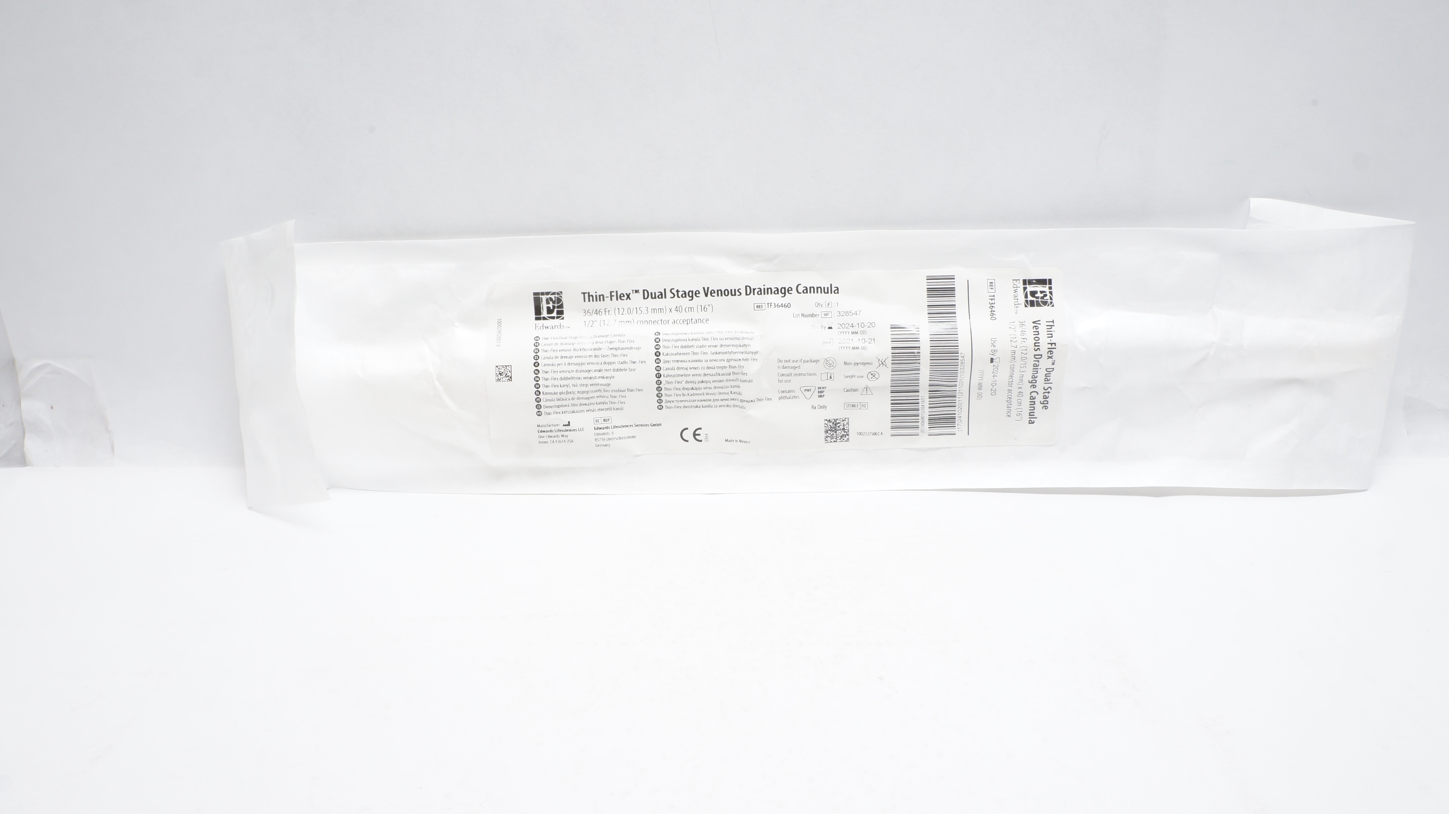 Edwards Lifesciences TF36460 Thin-Flex Dual Stage Venous Drainage Cannula