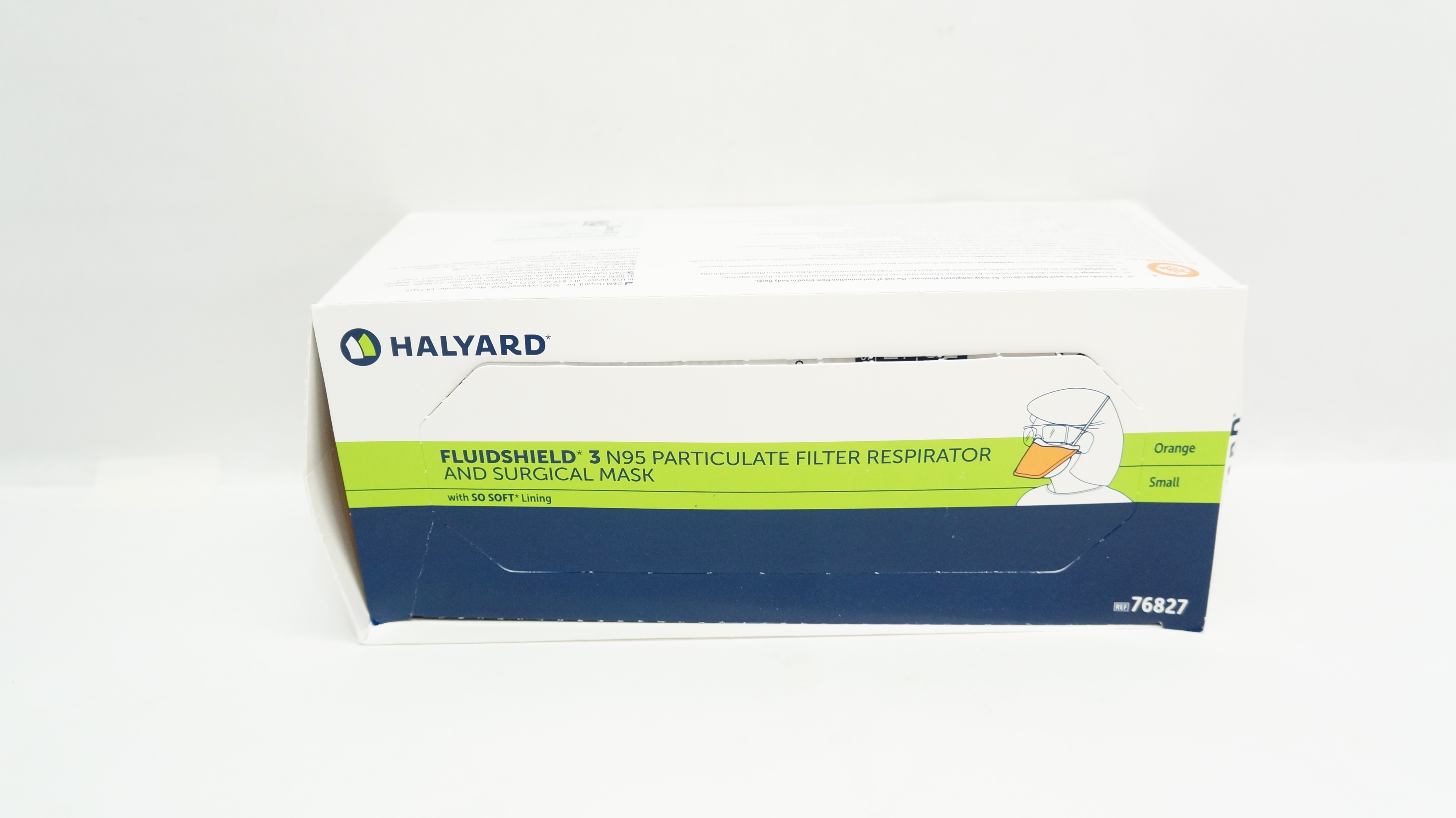 Halyard 76827 FluidShield 3 N95 Filter Respirator & Surgical Mask - Box of 35
