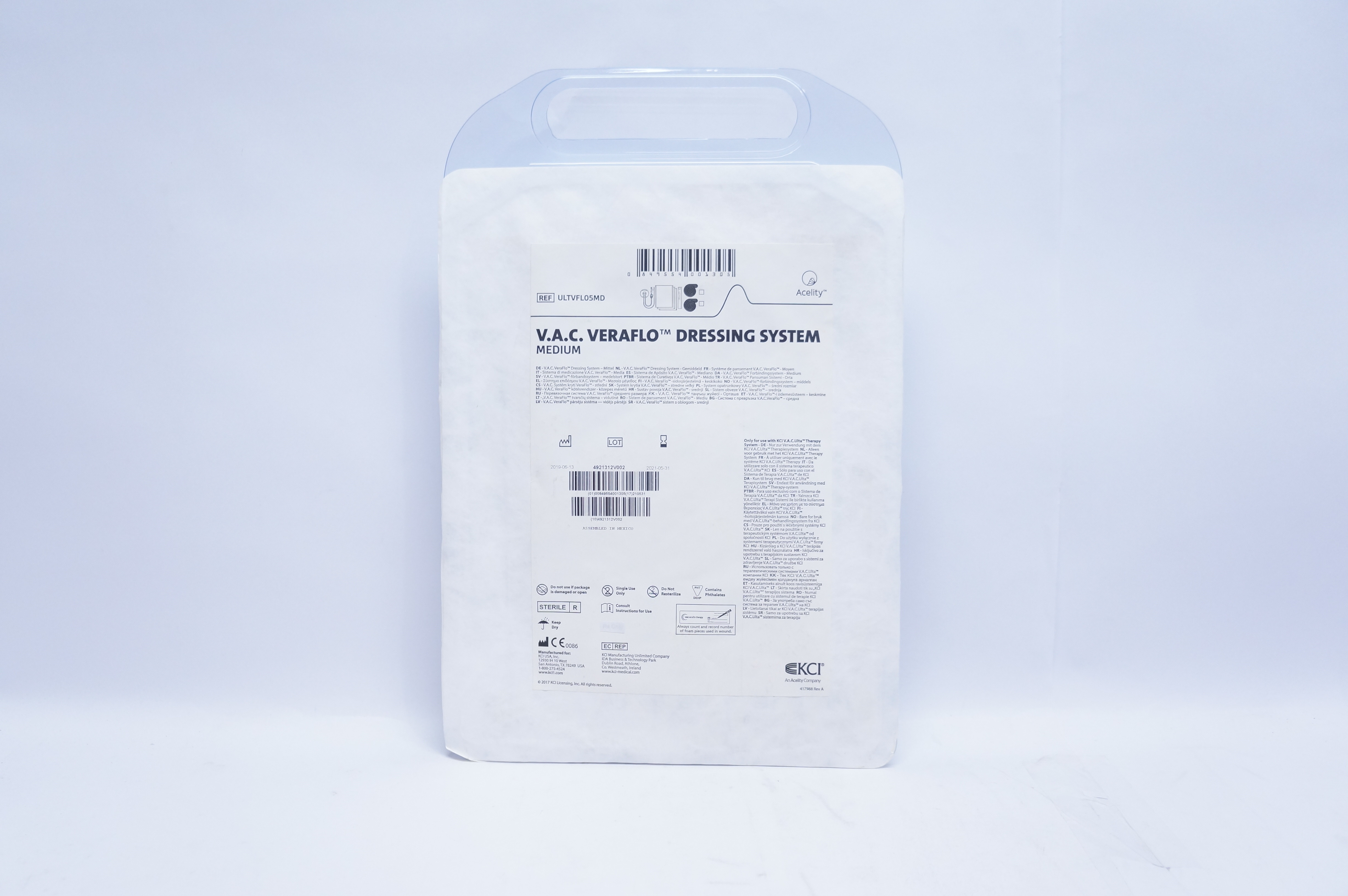 KCI ULTVFL05MD Acelity V.A.C. Veraflo Dresing System Medium