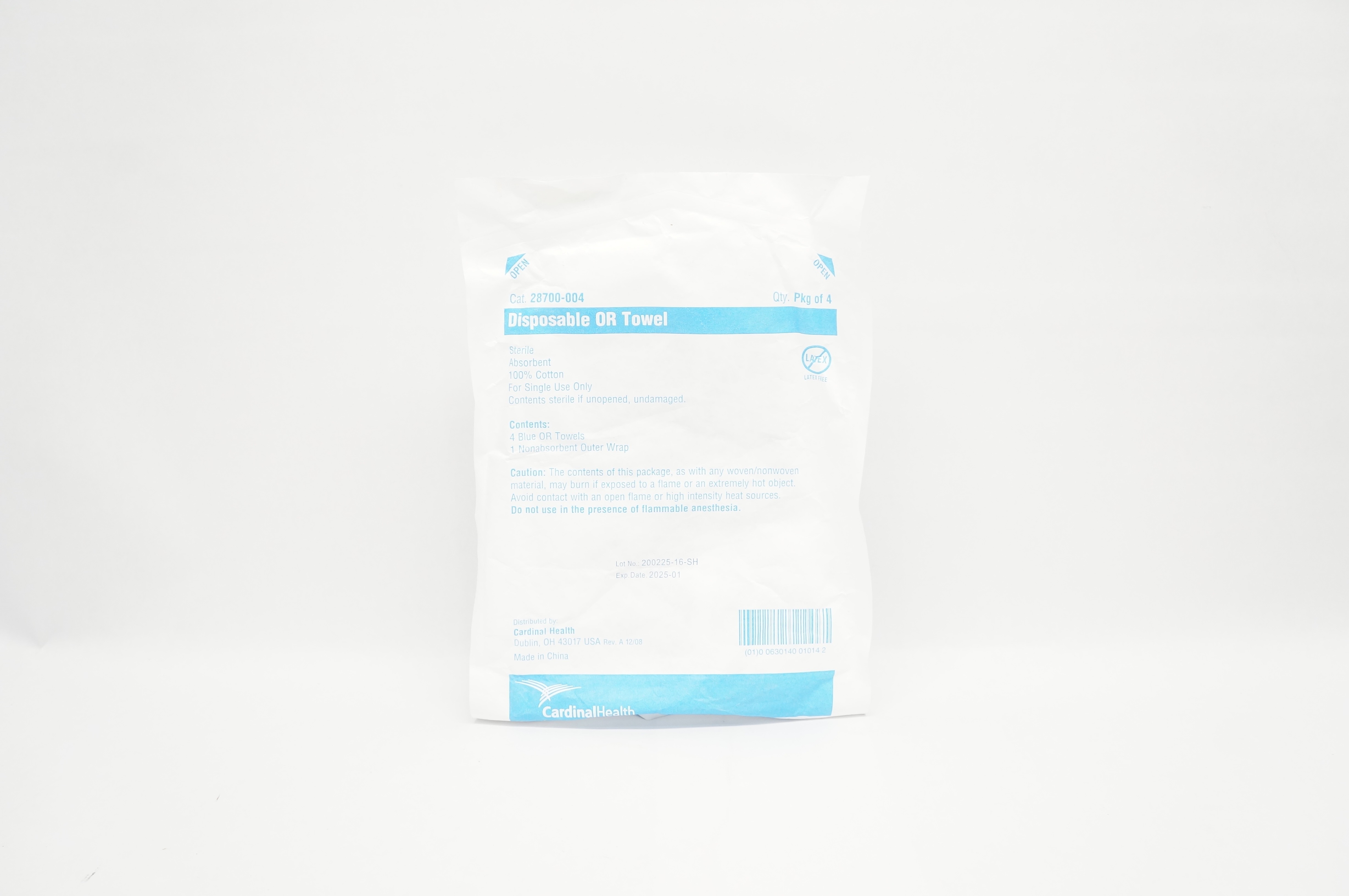 Cardinal Health 28700-004 Disposable OR Towel - Pack of 4