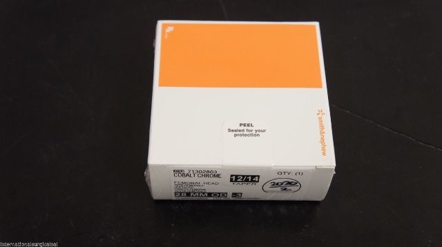 Smith&Nephew 71302803 Cobalt Chrome Taper 12/14 Femoral Head 28mm -3 (2020/02)