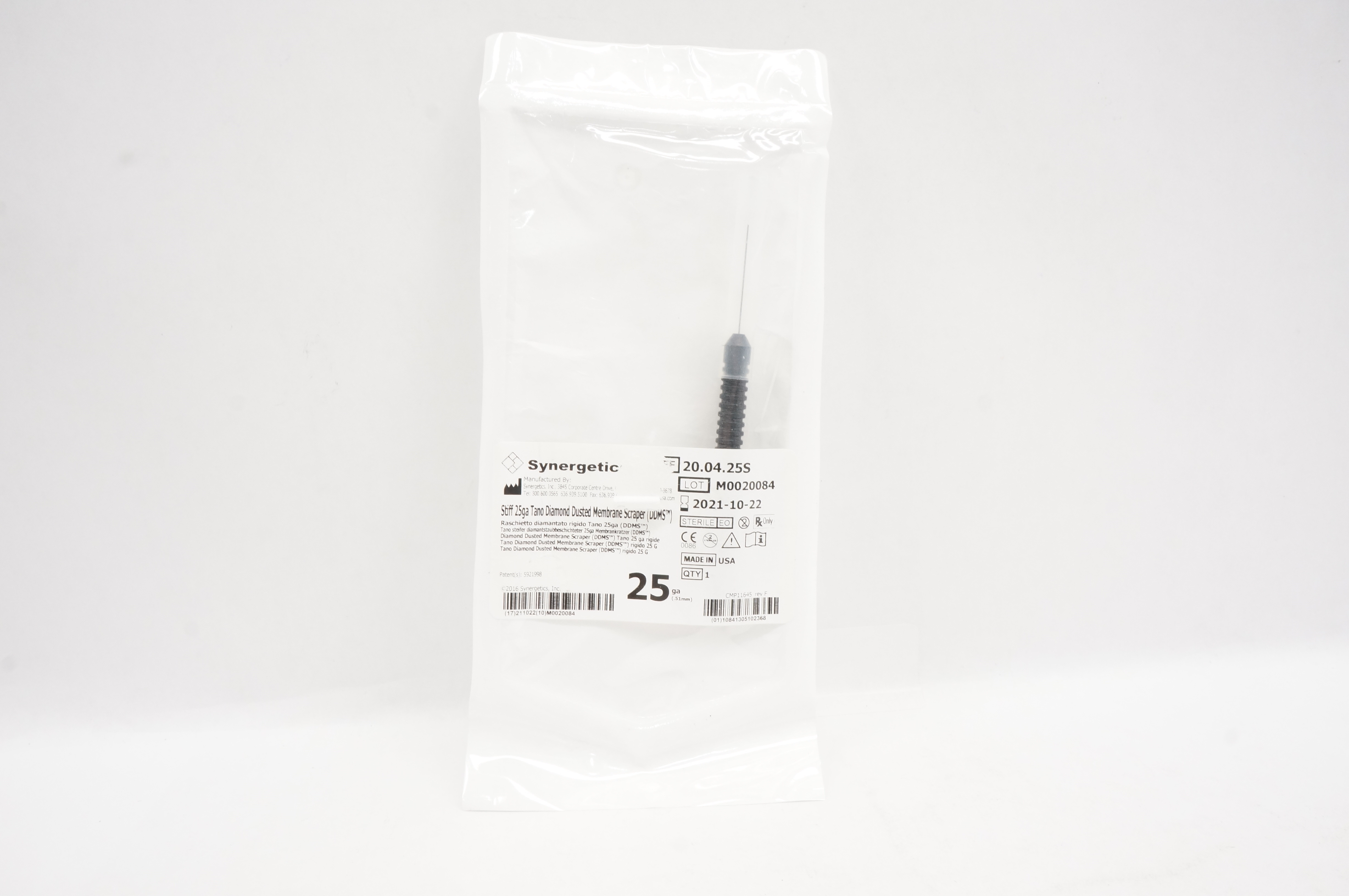 Synergetics 20.04.25S Stiff Tano Diamond Dusted Membrane Scraper 25 ga (x)