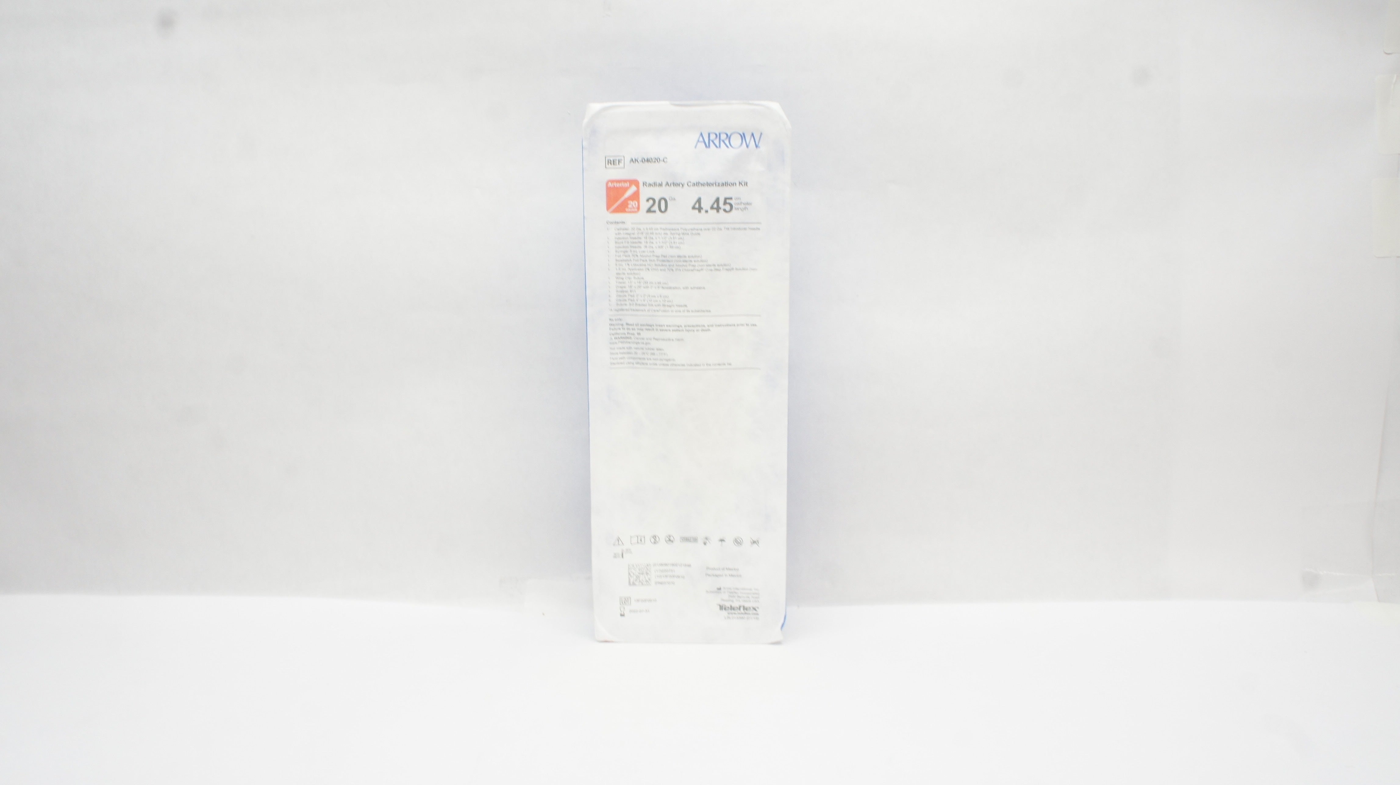 Arrow AK-04020-C Radial Artery Catheterization Kit 20Ga x 4.45cm (x)