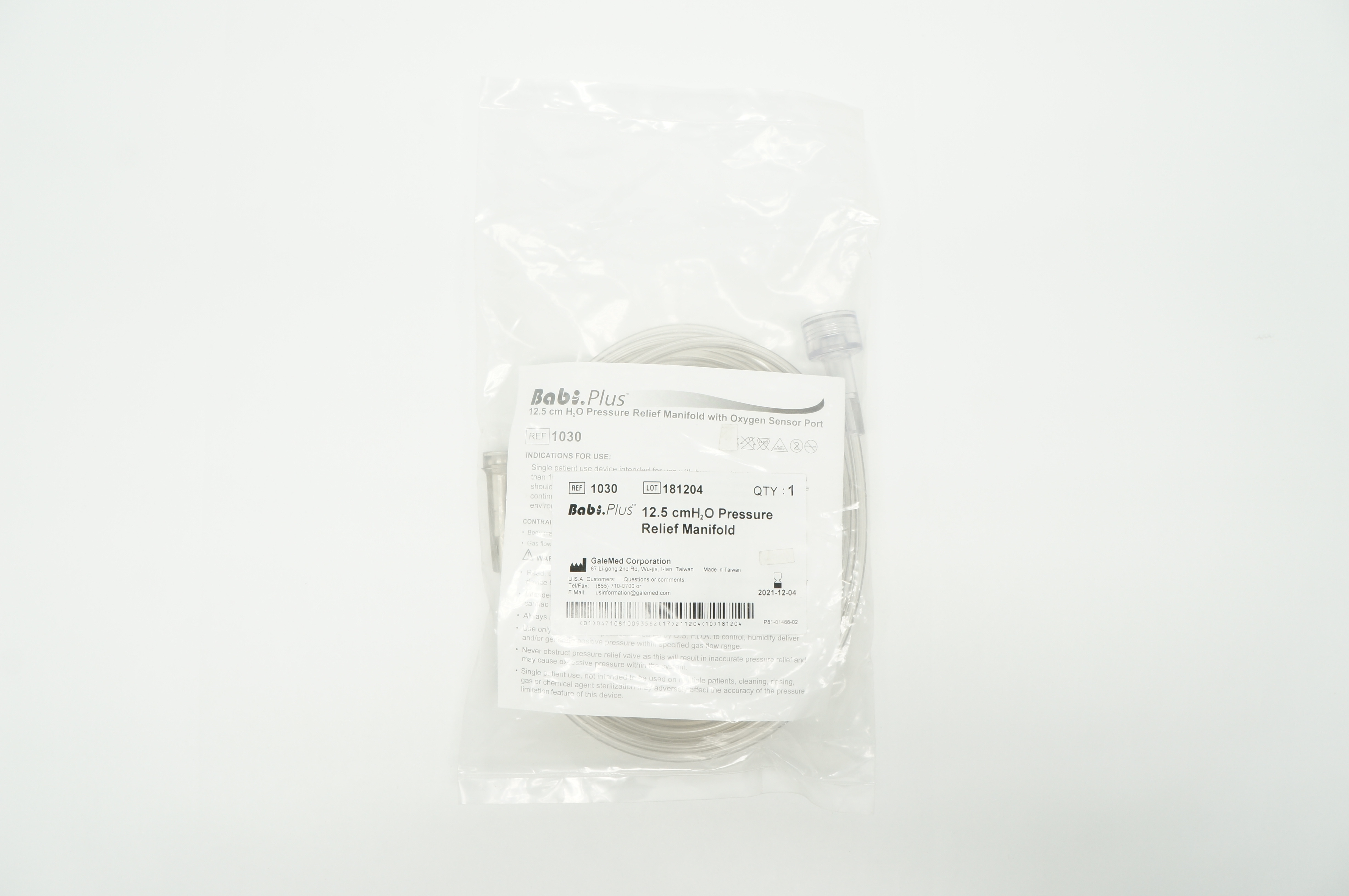 GaleMed 1030 Babi.Plus 12.5cm H2O Pressure Relief Manifold