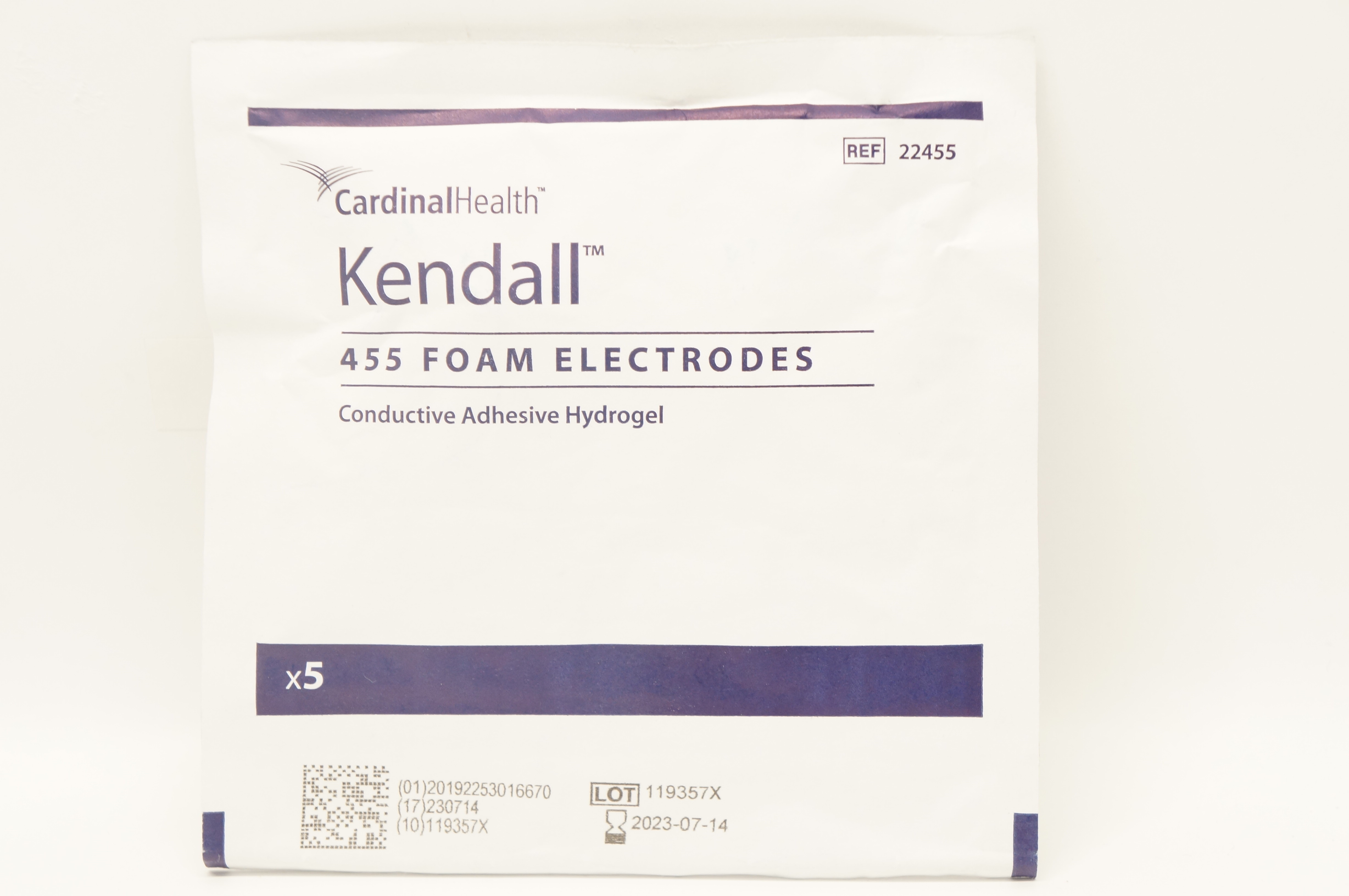 Cardinal Health 22455 Kendall 455 Foam Electrodes - Pack of 5