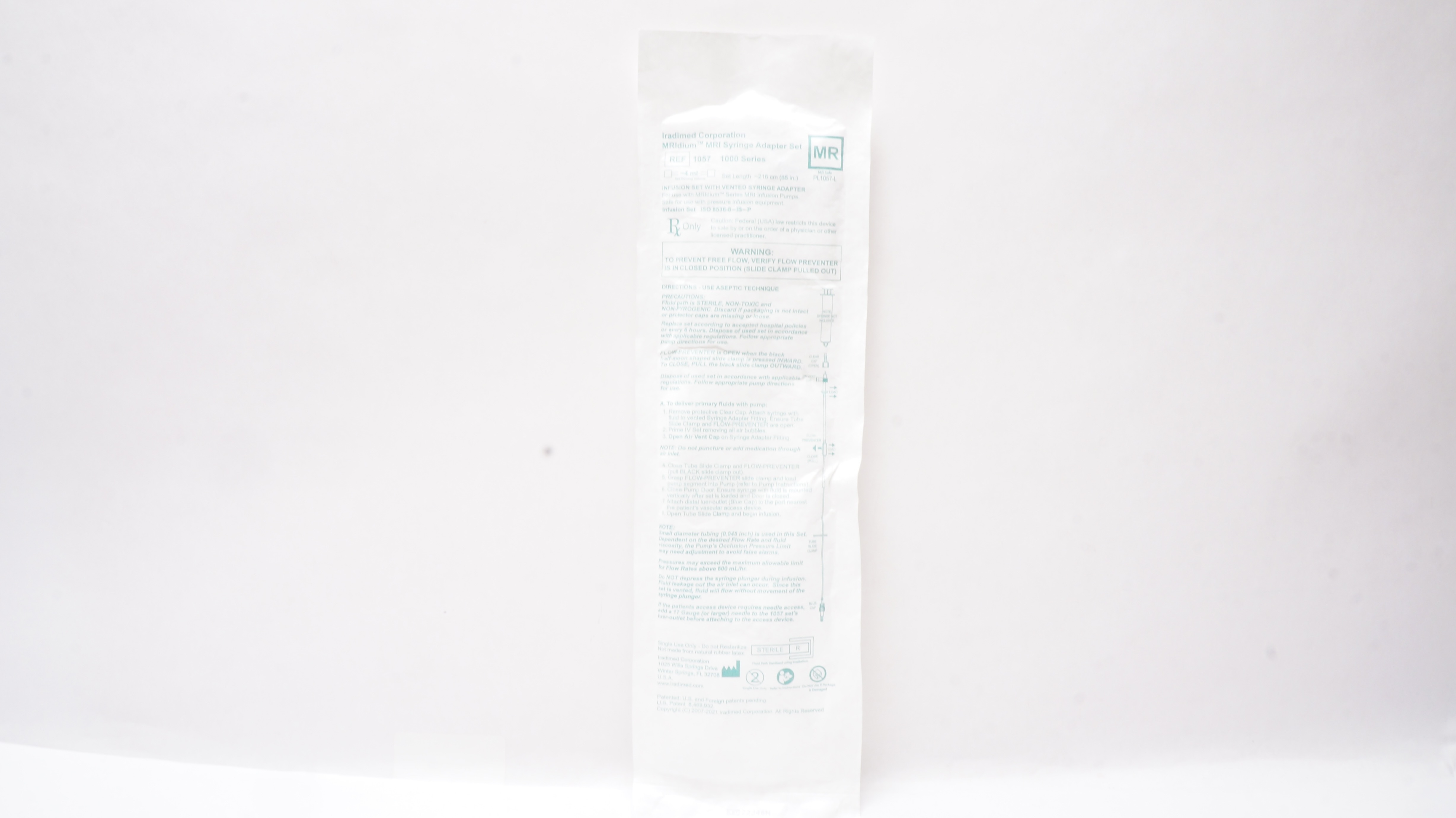 Iradimed 1057 MRIdium MRI Syringe Adapter Set 4ml x 85inch