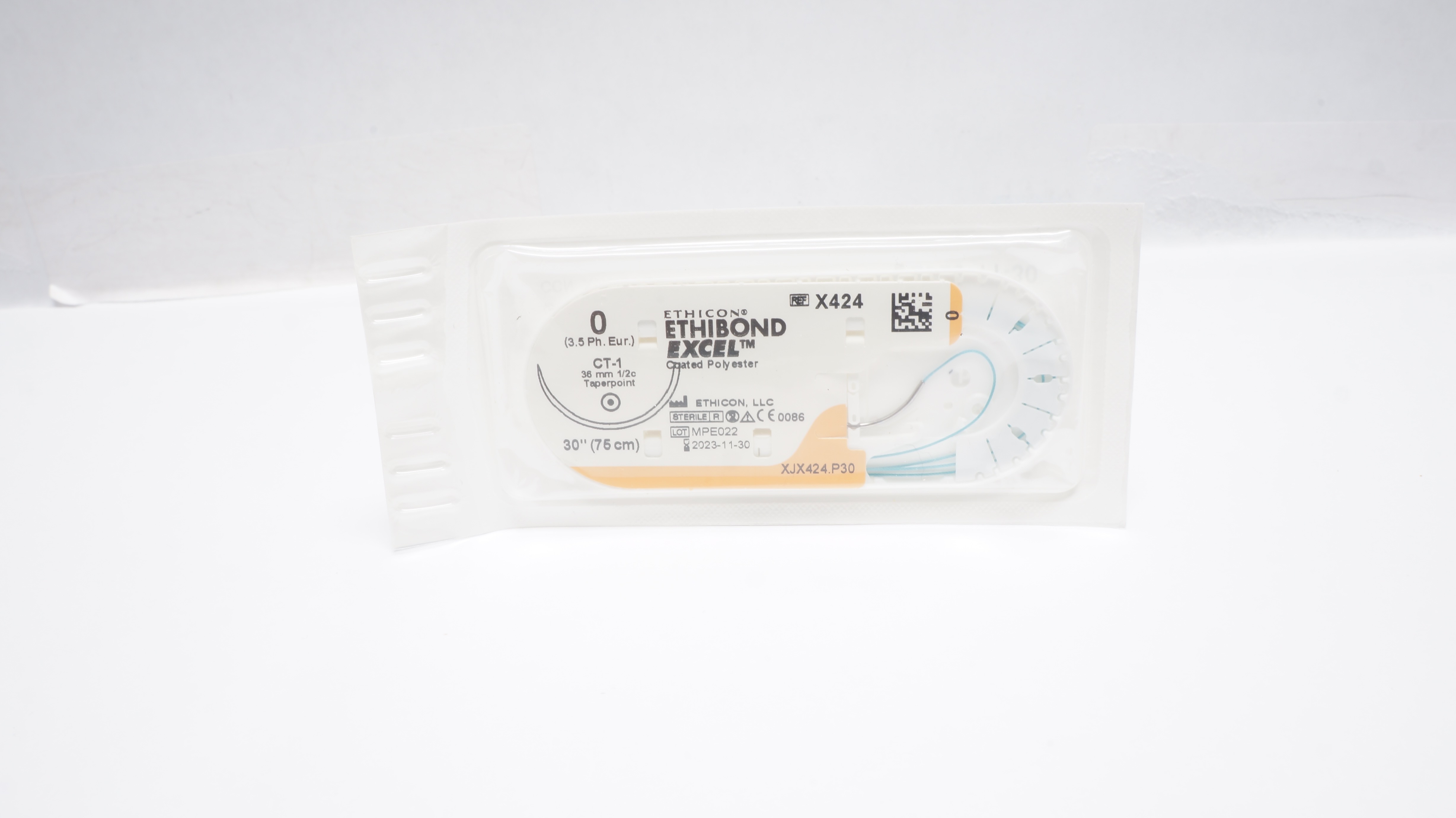 Ethicon X424 0 ETHIBOND EXCEL Stre CT-1, 36mm 1/2c Taperpoint, 30inch (x)