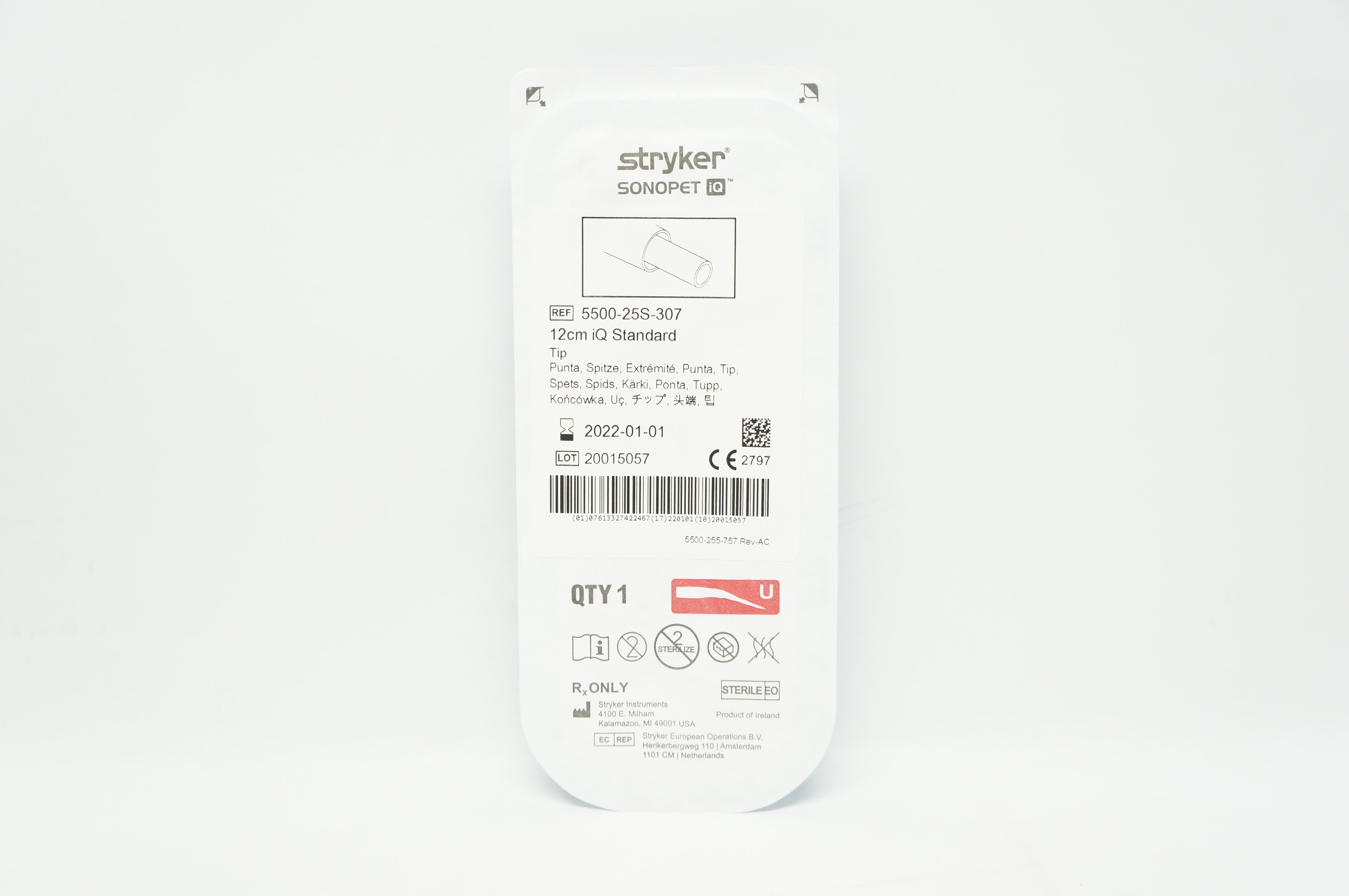 Stryker 5500-25S-307 Sonopet iQ Standard Tip 12cm