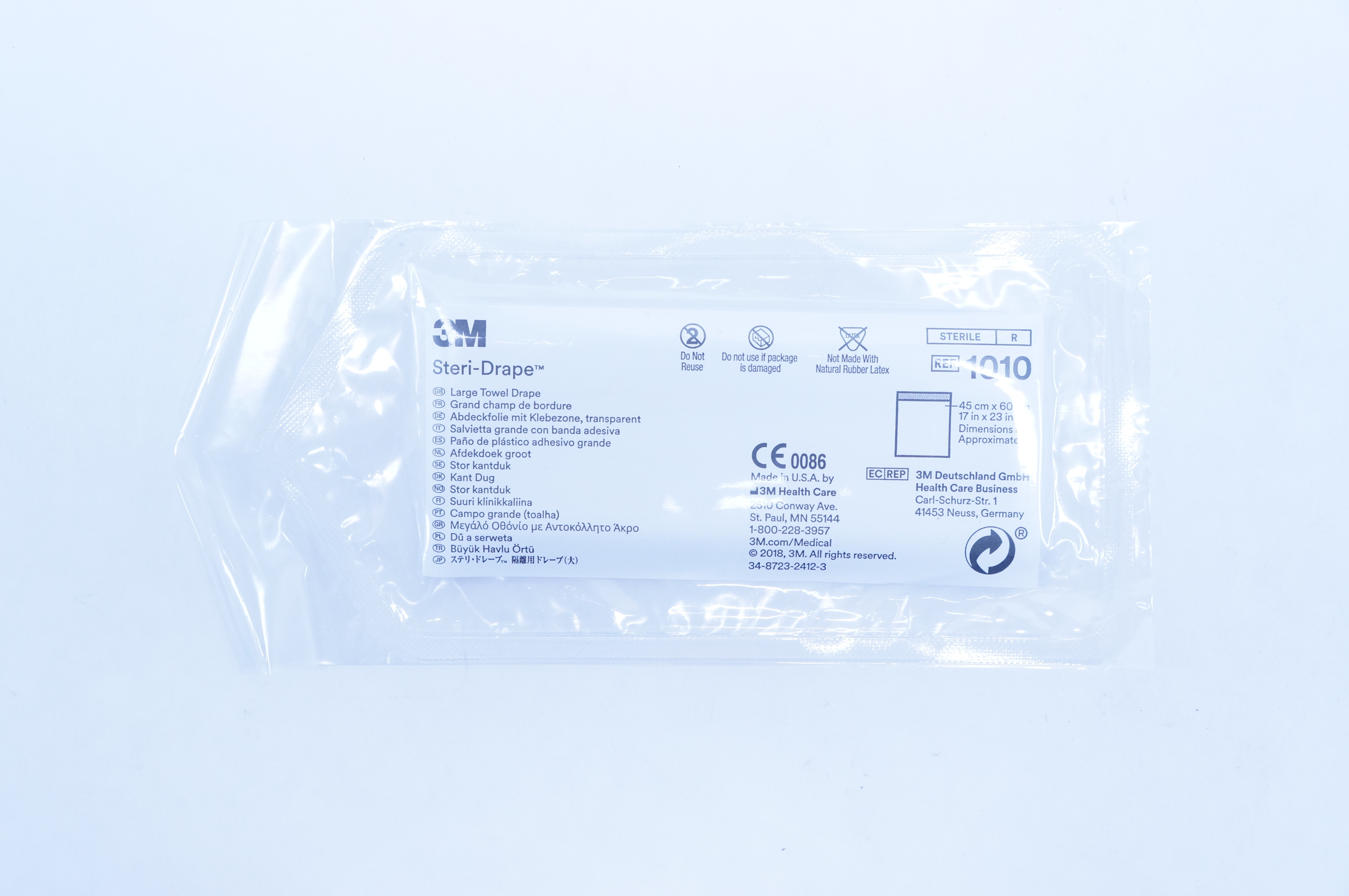 3M 1010 Steri-Drape Large Towel Drape 17 inch x 23 inch Approximate
