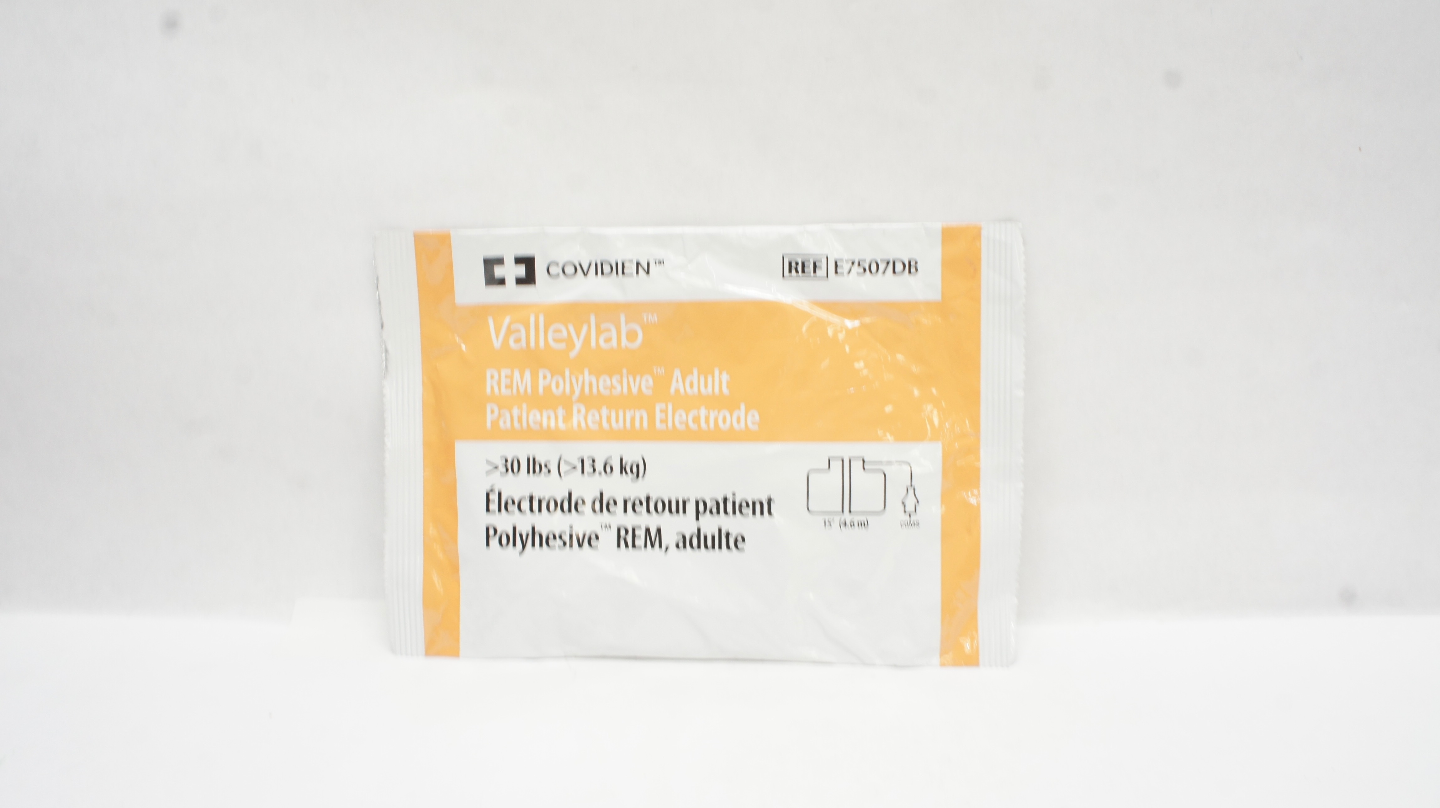 Covidien E7507DB Valleylab REM Polyhesive Adult Return Electrode >30lbs (x)