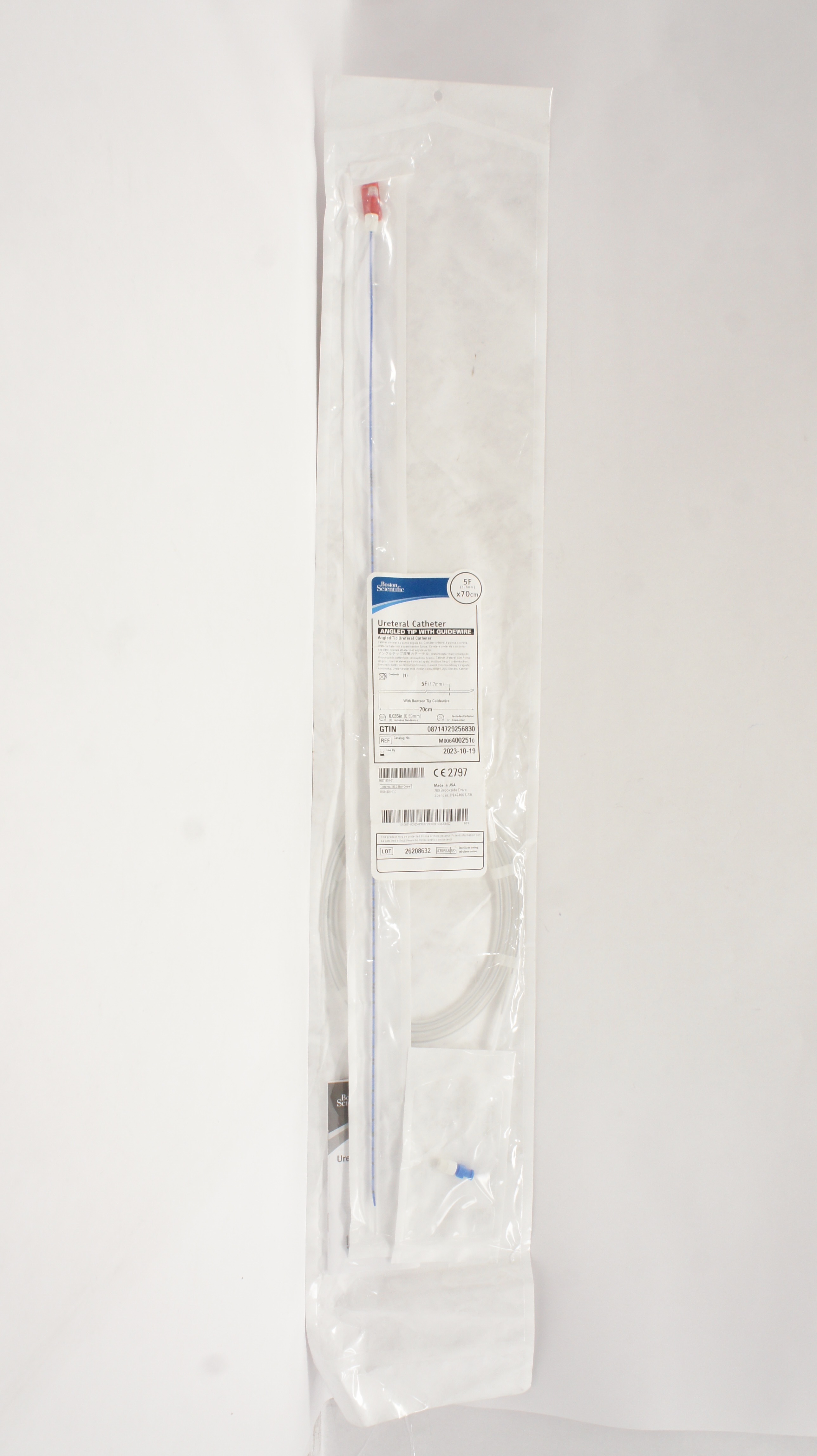 Boston Scientific M0064002510 Angled Tip Ureteral Cath. 5F x 70cm