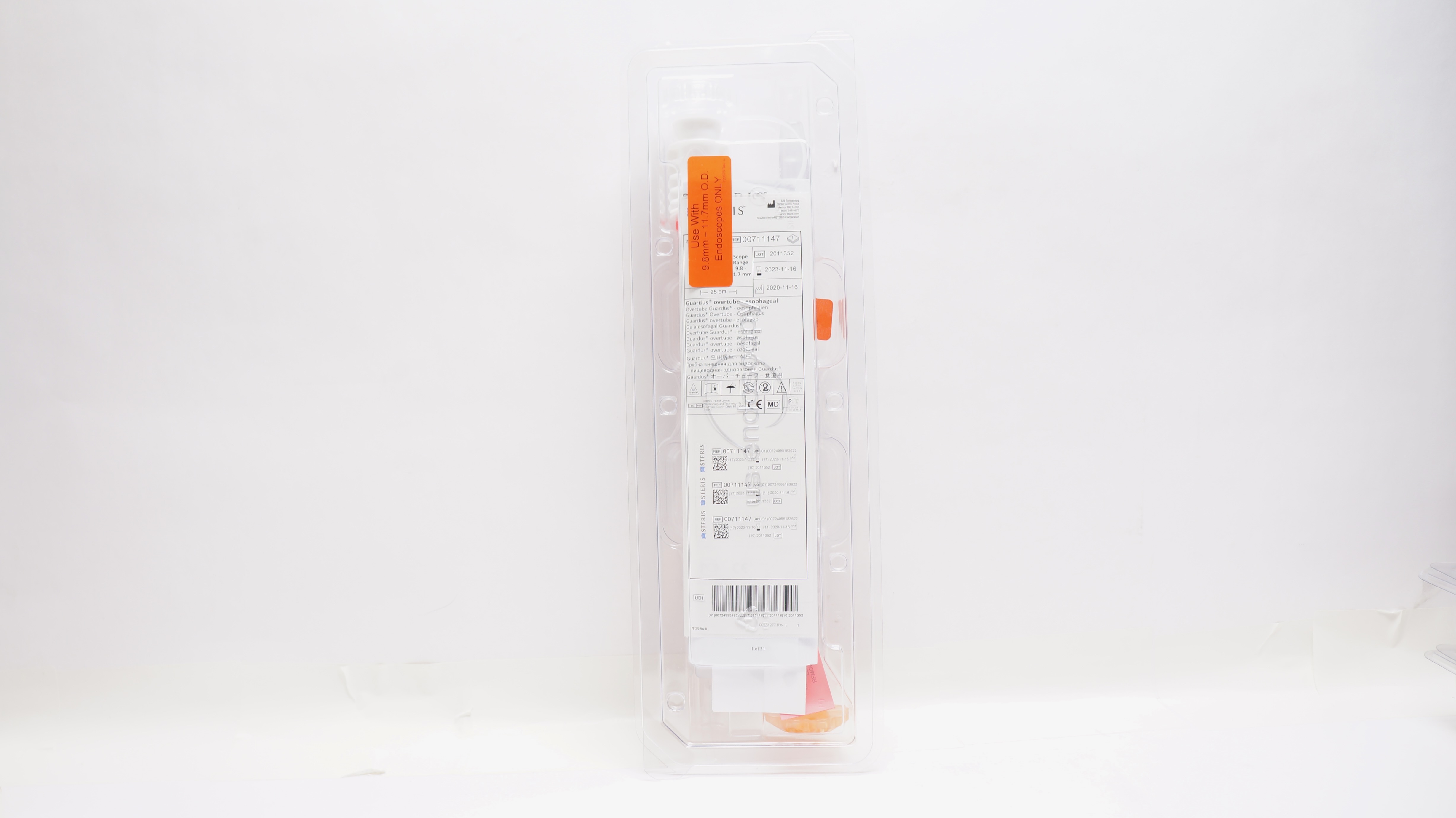 US Endoscopy 00711147 Guardus Overtube - Esophageal 10.2mm x 25cm (x)