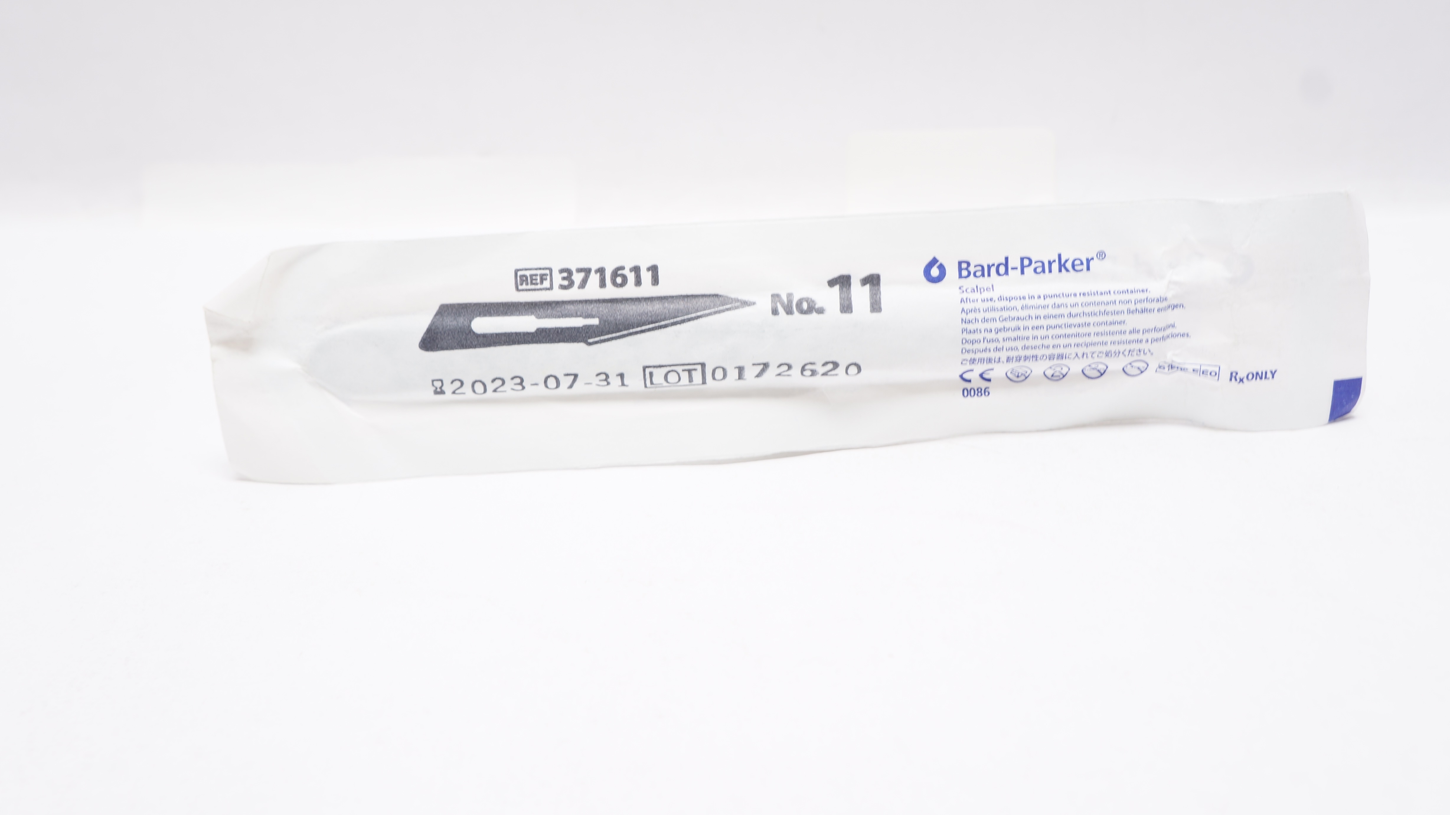 Aspen Surgical 371611 Bard-Parker Stainless Steel Surgical Blade Scalpel # 11(x)