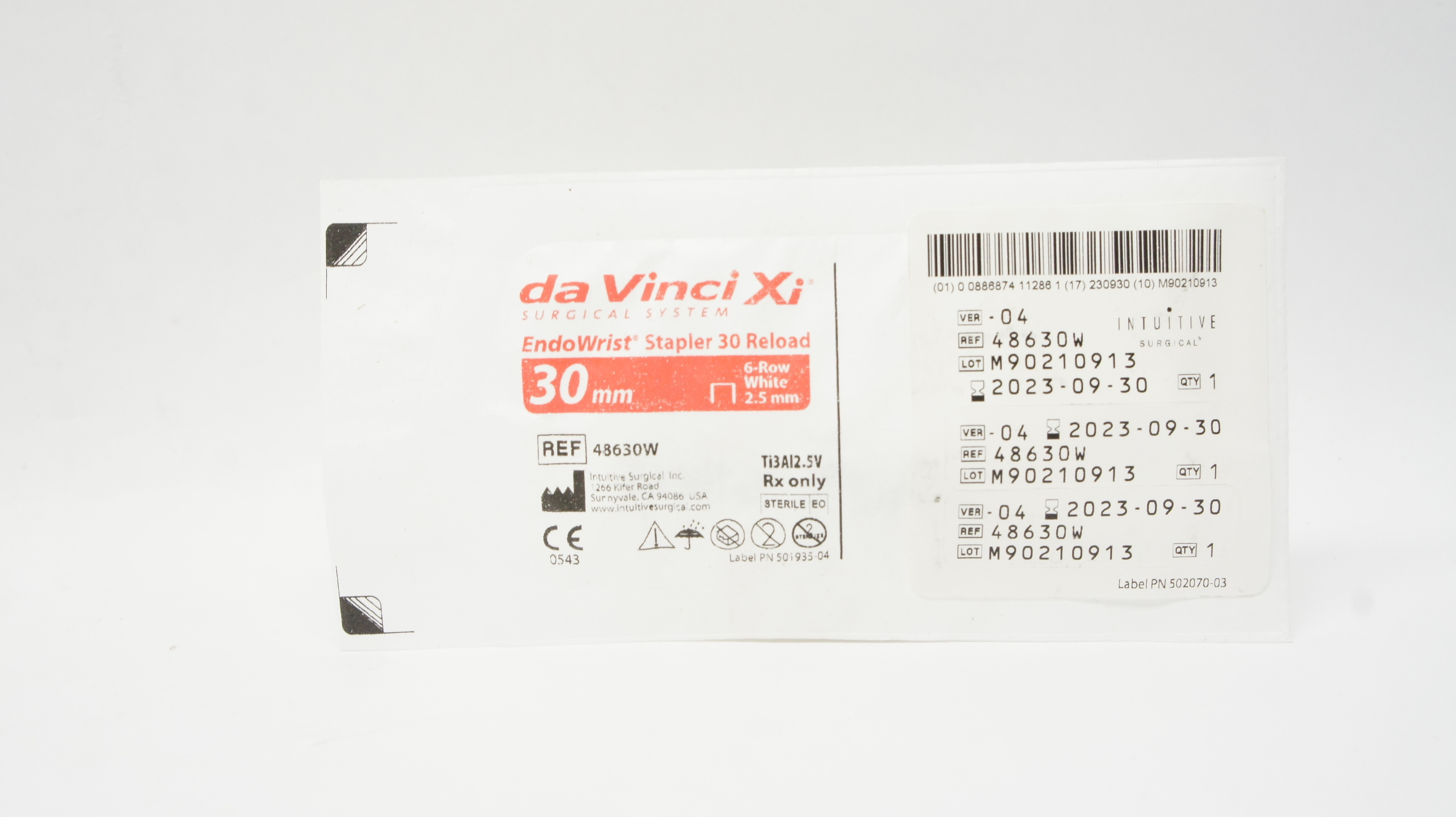 Intuitive Surgical 48630W DaVinci Xi EndoWrist Stapler 30mm Reload 2.5mm (x)