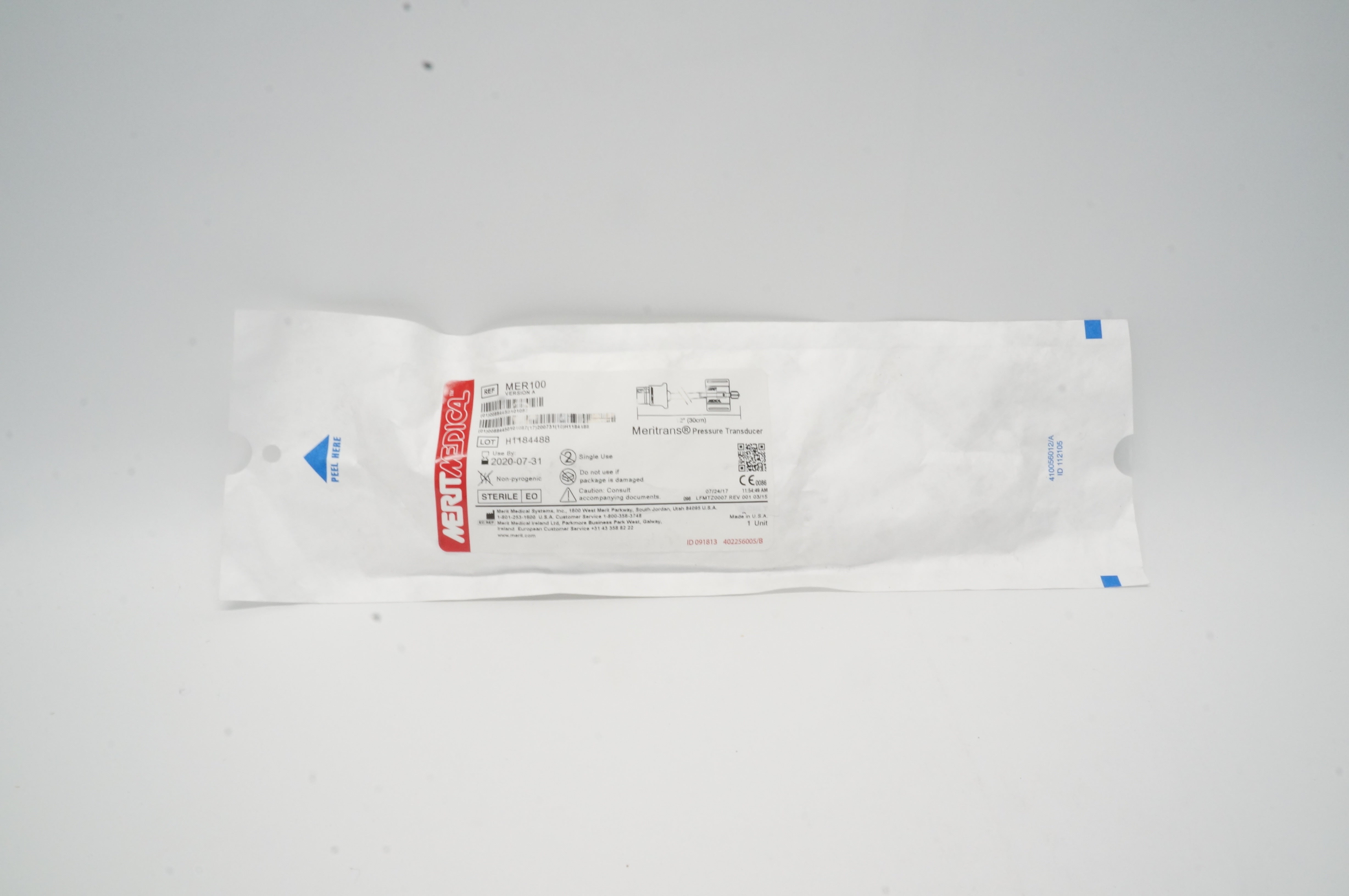 MeritMedical MER100 Meritrans Pressure Transducer (x)