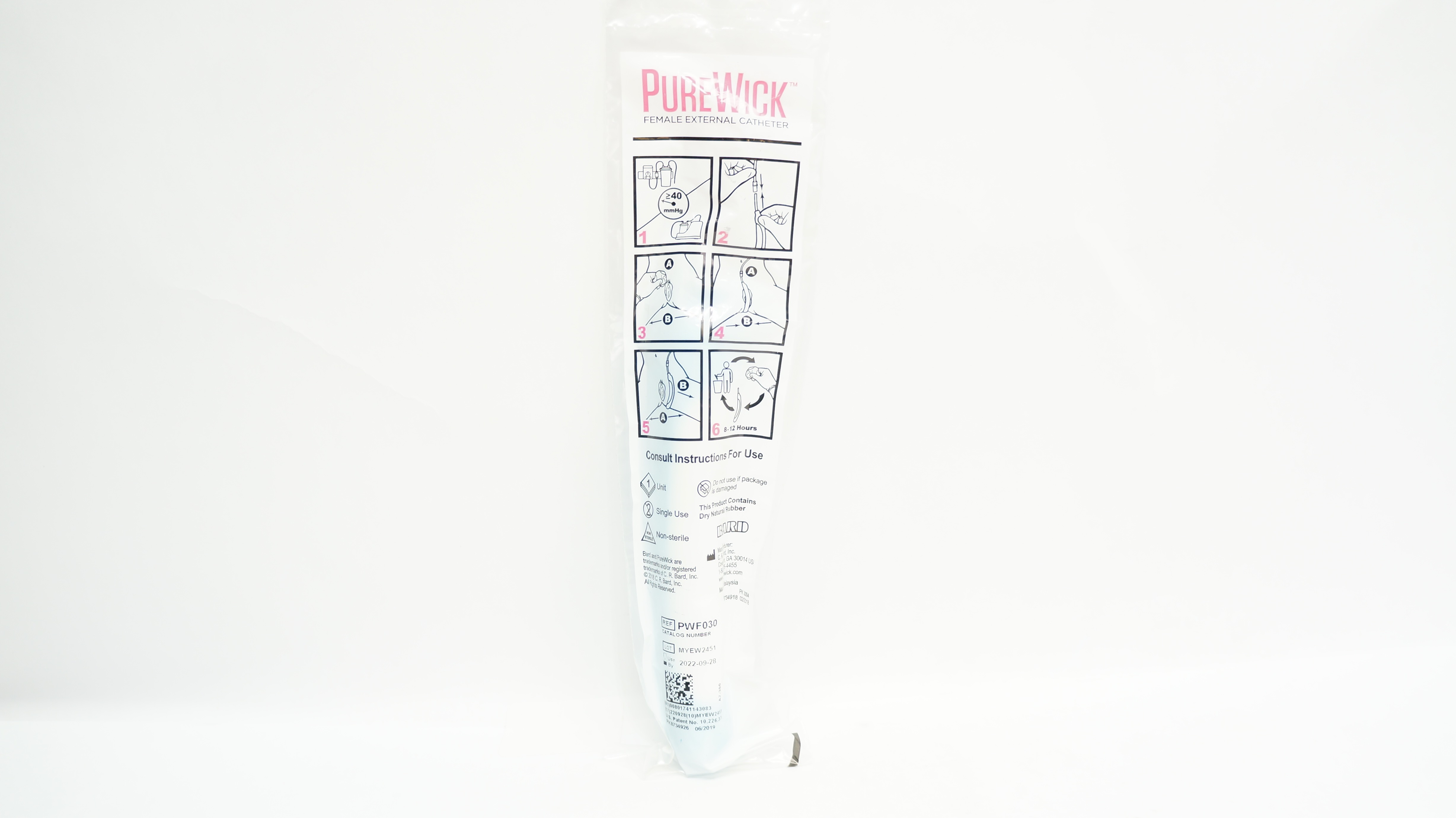 Bard PWF030 PureWick Female External Cath. ≥40 mmHg (x)