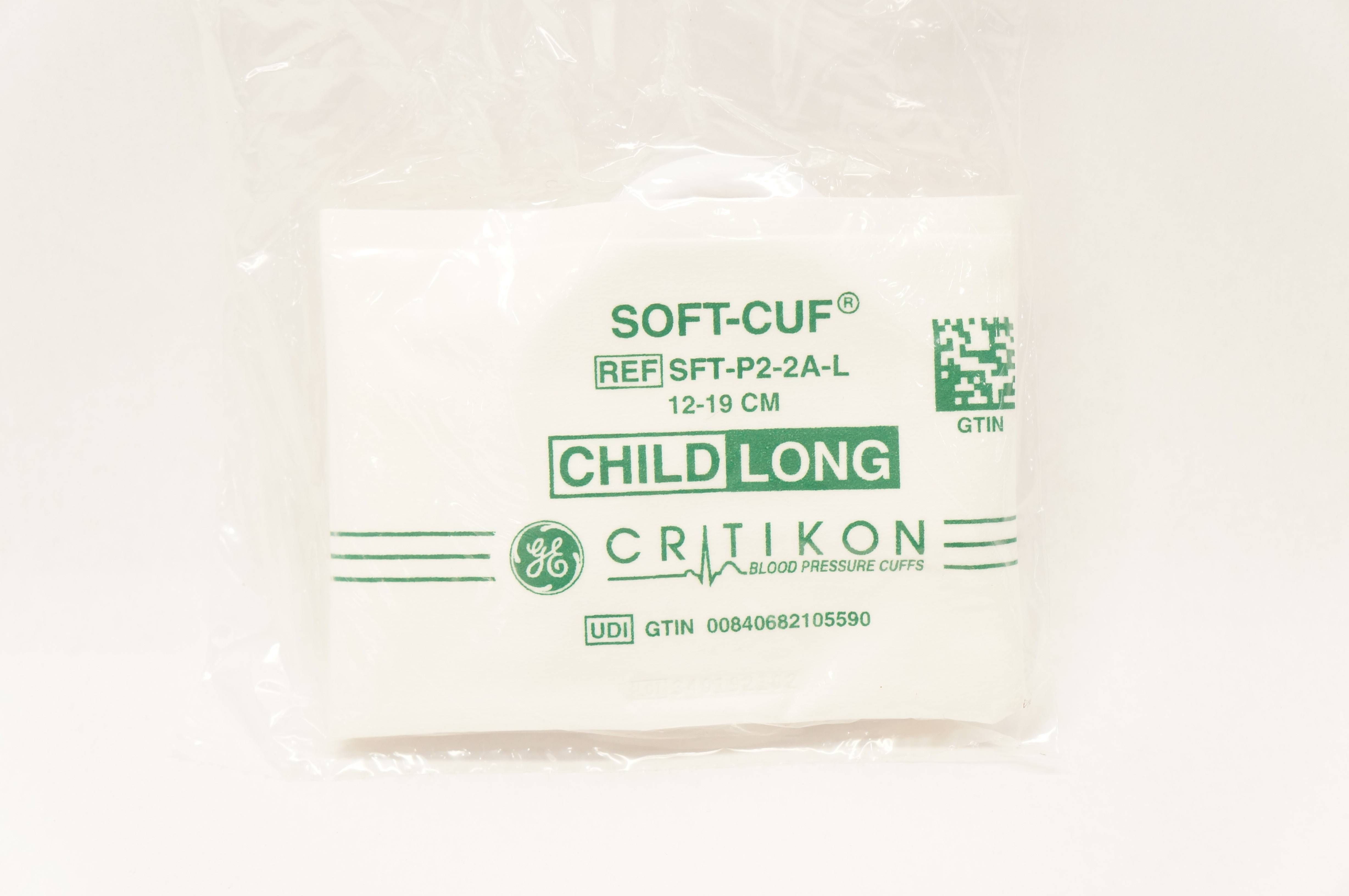 GE SFT-P2-2A-L Soft-Cuf Critikon Blood Pressure Cuffs, Child Long 12-19cm