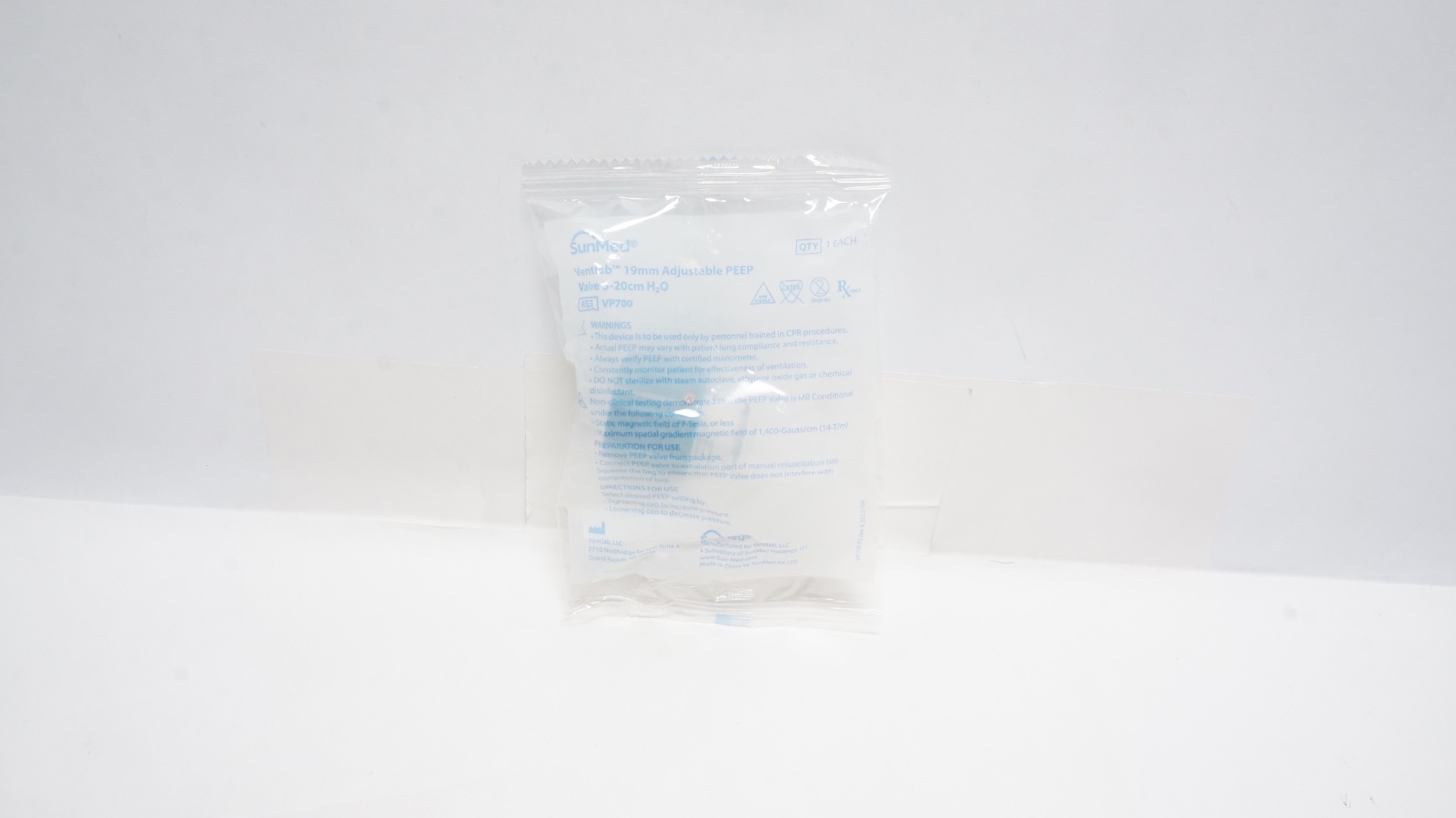 SunMed VP700 Ventlab 19mm Adjustable PEEP Valve -20cm H2O