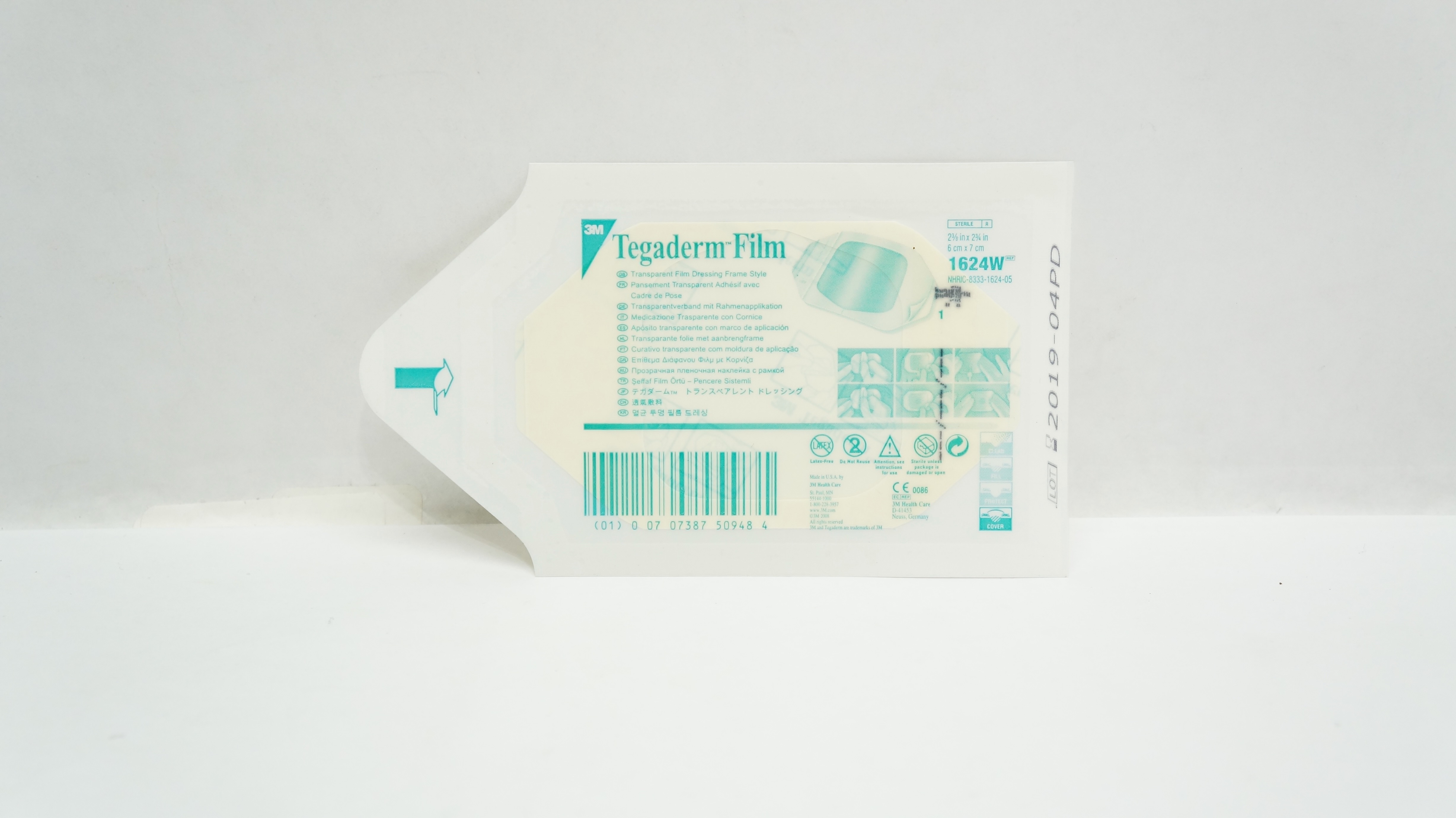 3M 1624W Tegaderm Transparent Film Dressing Frame Style 2 3/8 x 2 3/4 inch (x)
