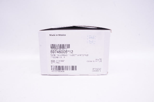 PDC Healthcare 59746005*12 Tape Allergic 1x500 White/Red 1 Core 1RL R
