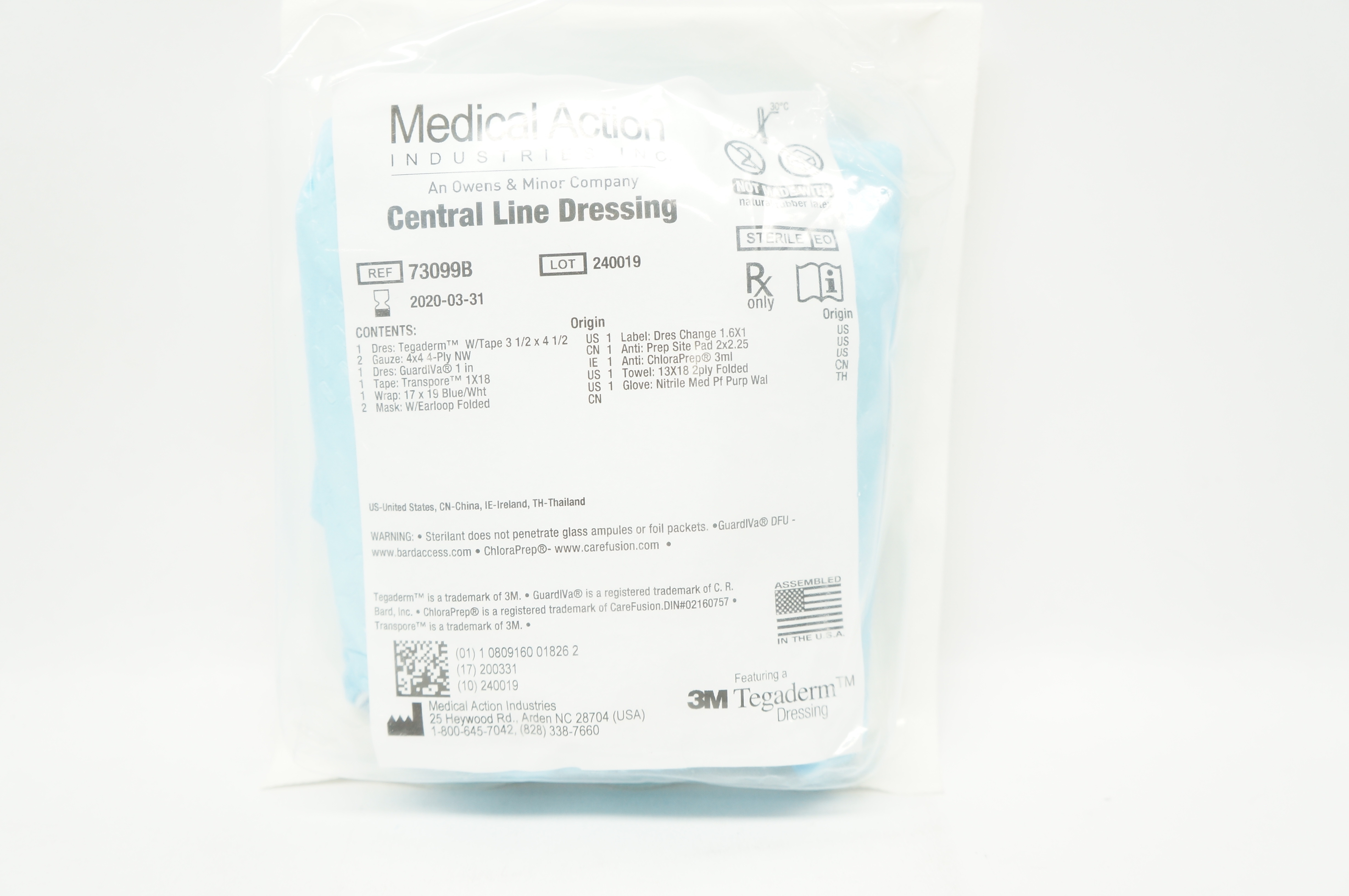 3M 73099B Tegaderm Medical Action Central Line Dressing (x)