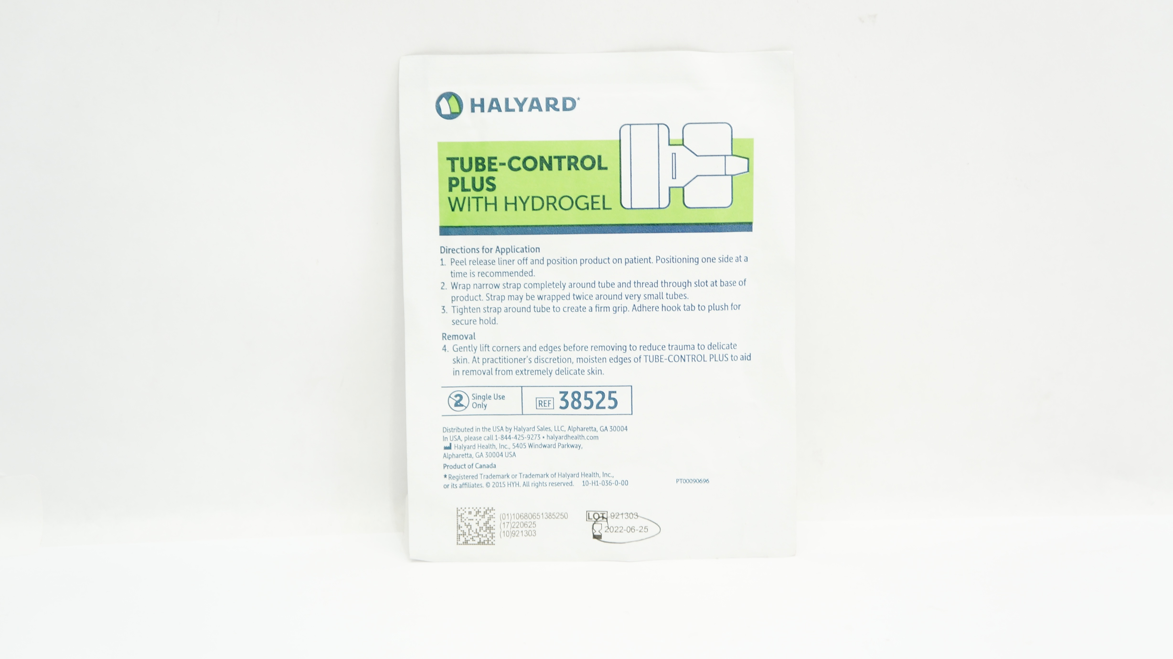 Halyard 38525 Tube-Control Plus  with Hydrogel (x)