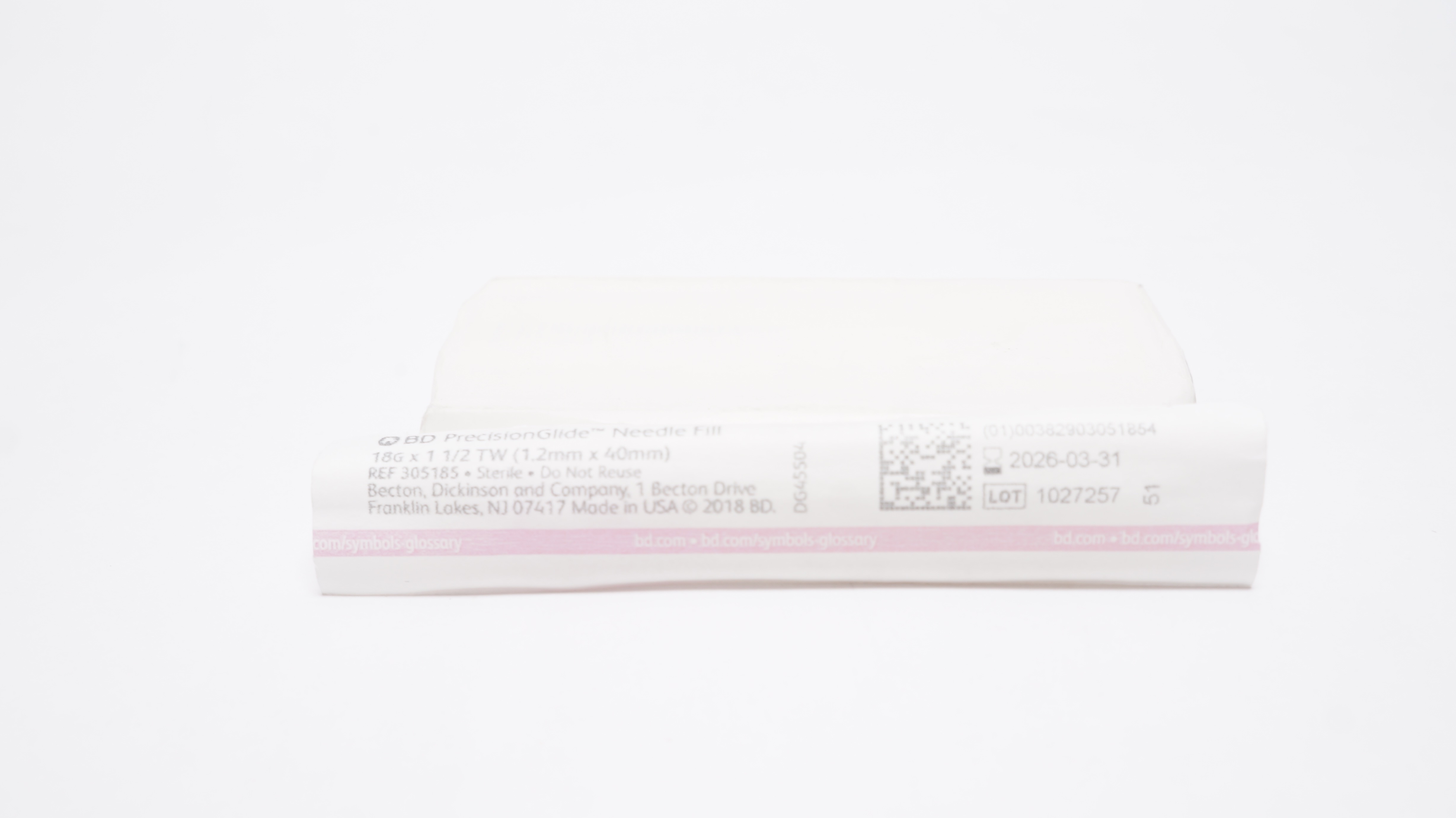 BD 305185 PrecisionGlide Ndle. Fill 18G TW x 1-1/2inch