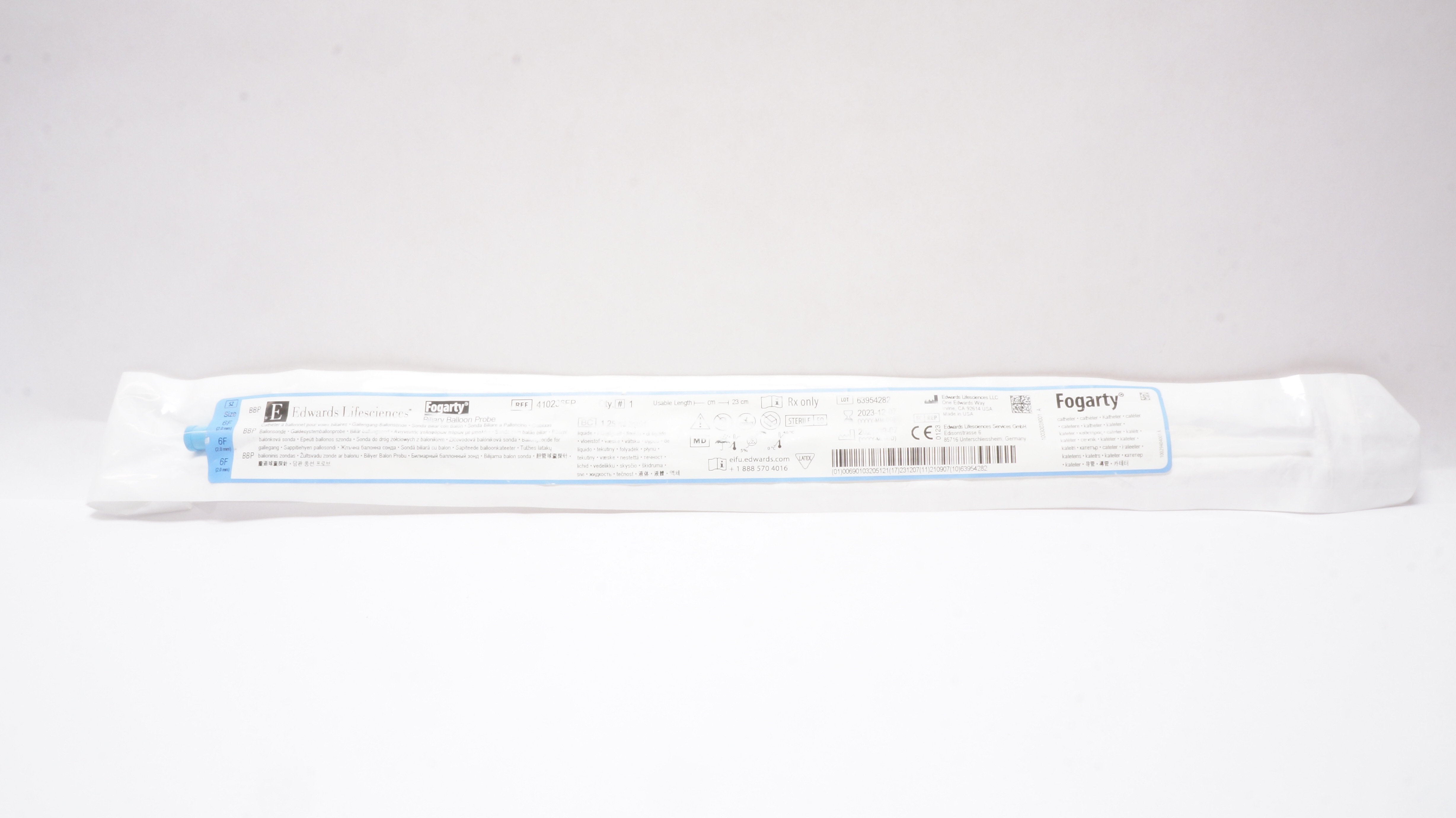 Edwards Lifesciences 410236FP Fogarty Biliary Balloon Probe Cath. 6F x 23 mm