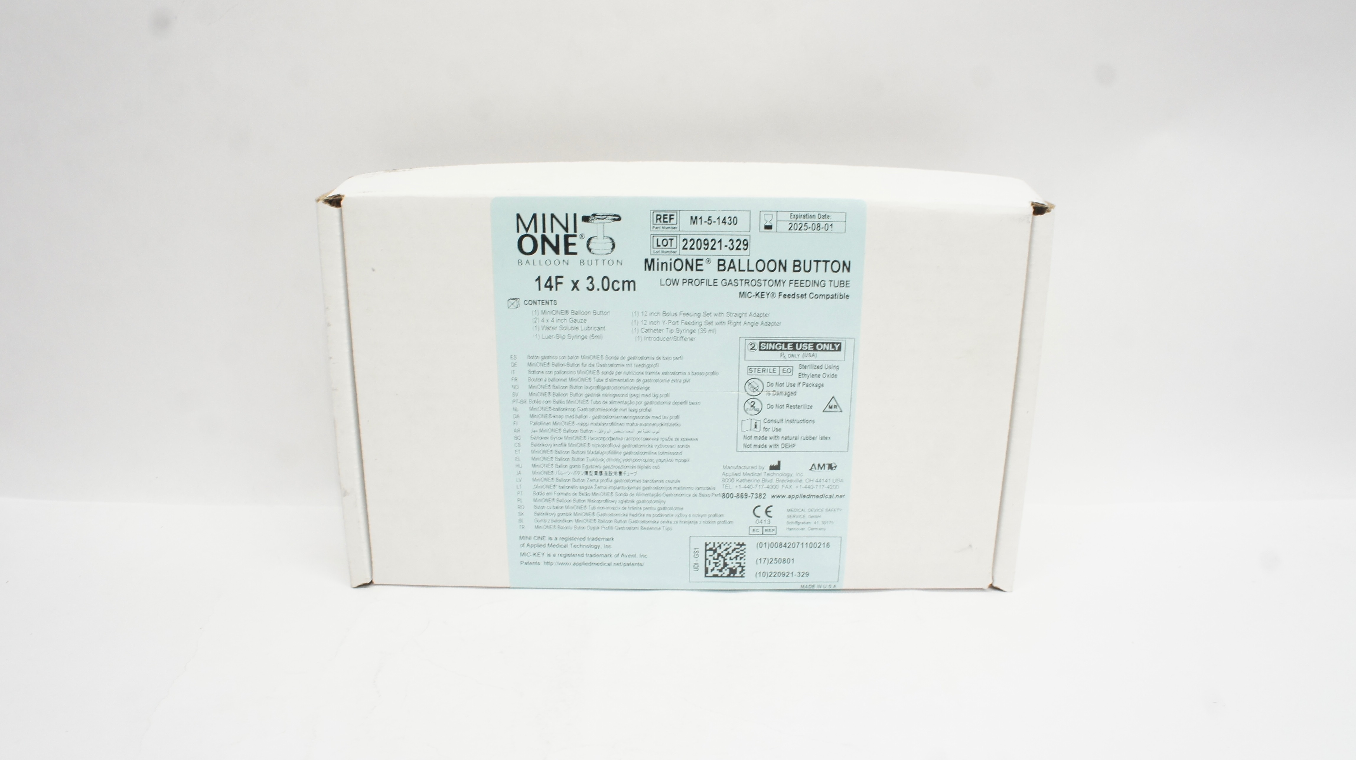 Applied Medical M1-5-1430-I ENFit MiniOne Balloon Button 14F x 3.0cm