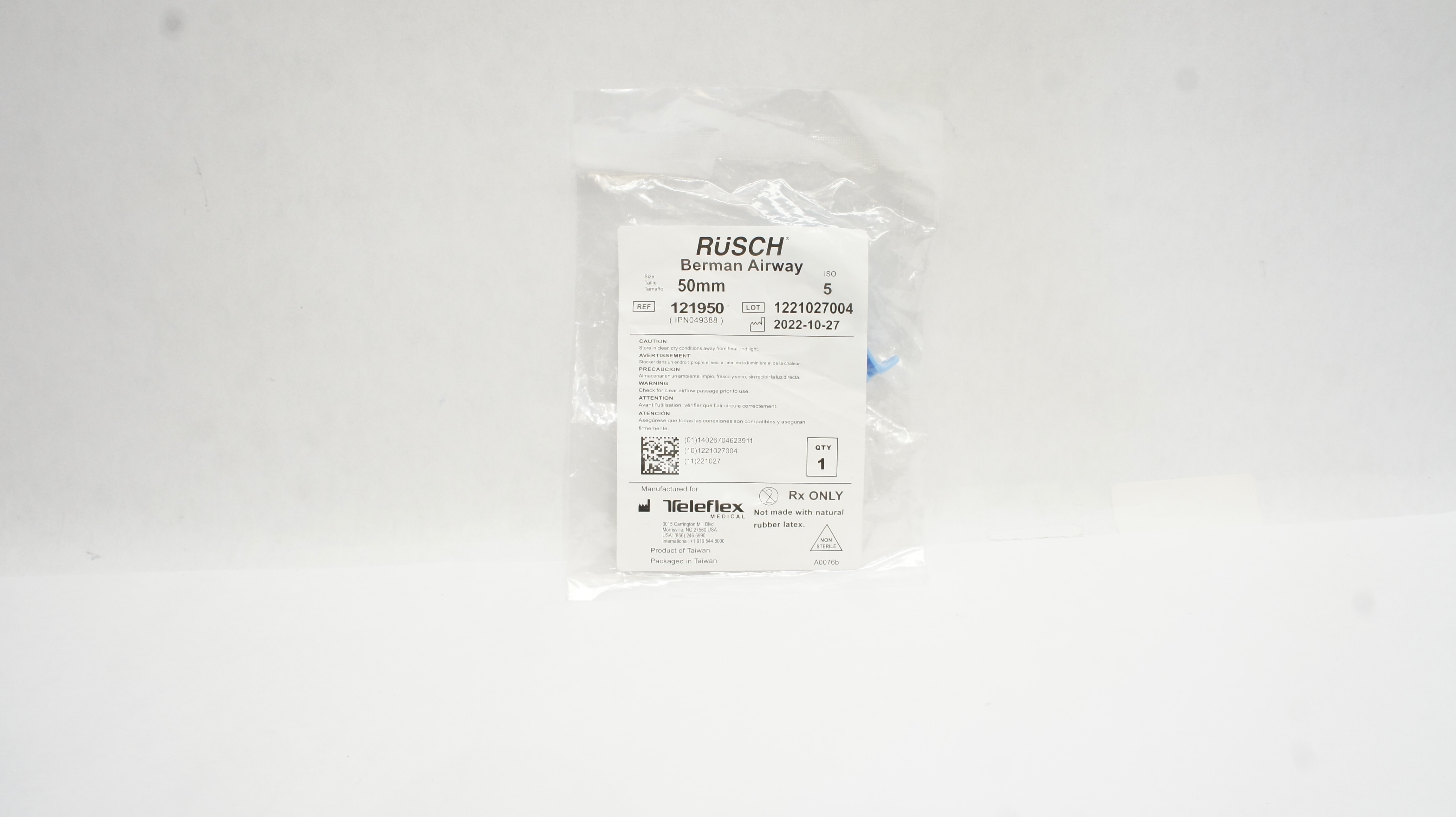 Teleflex 121950 Rusch Berman Airway 50mm