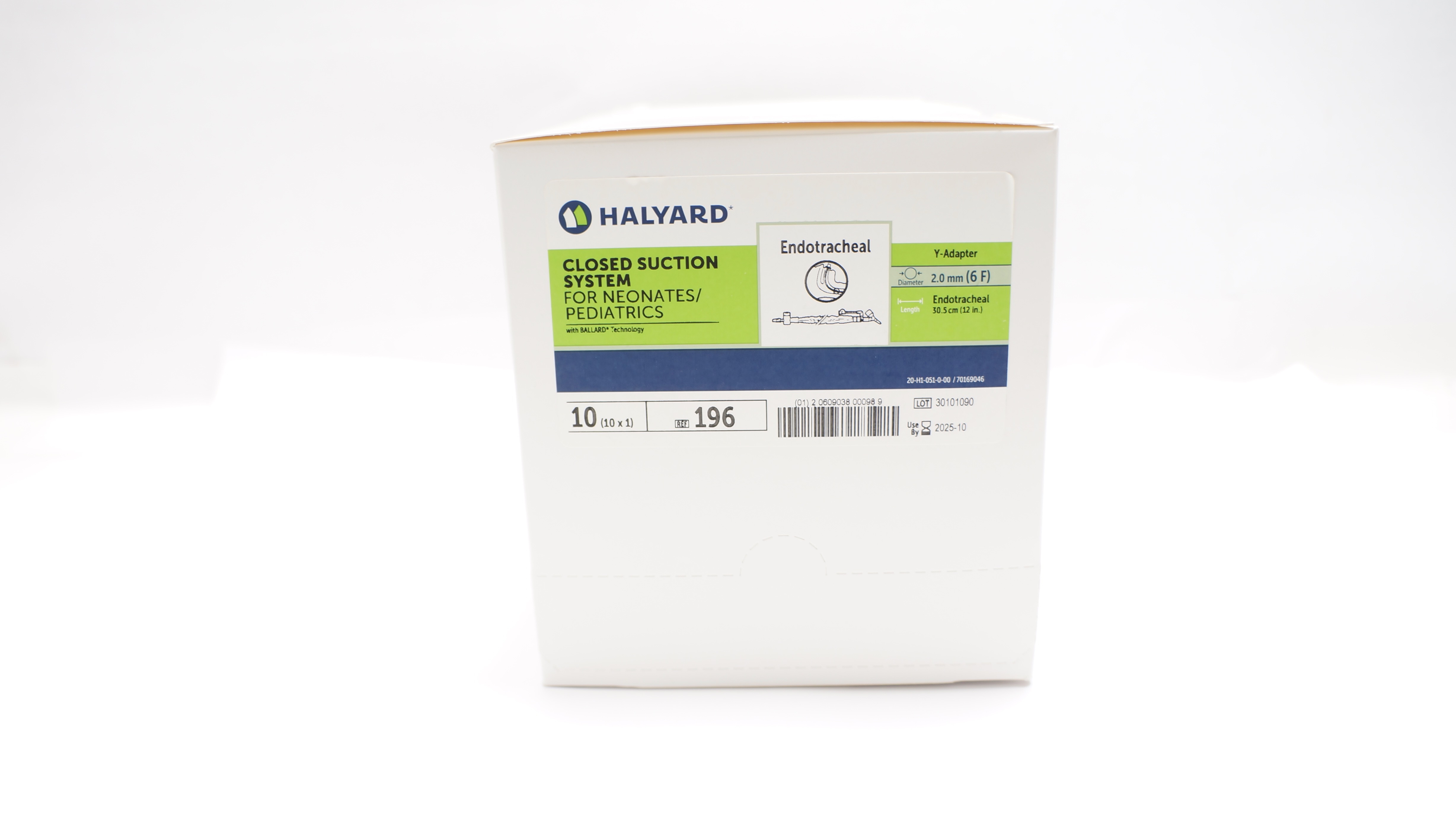 Halyard 196 Closed Suction System Endotracheal  6F x12in - Box of 10