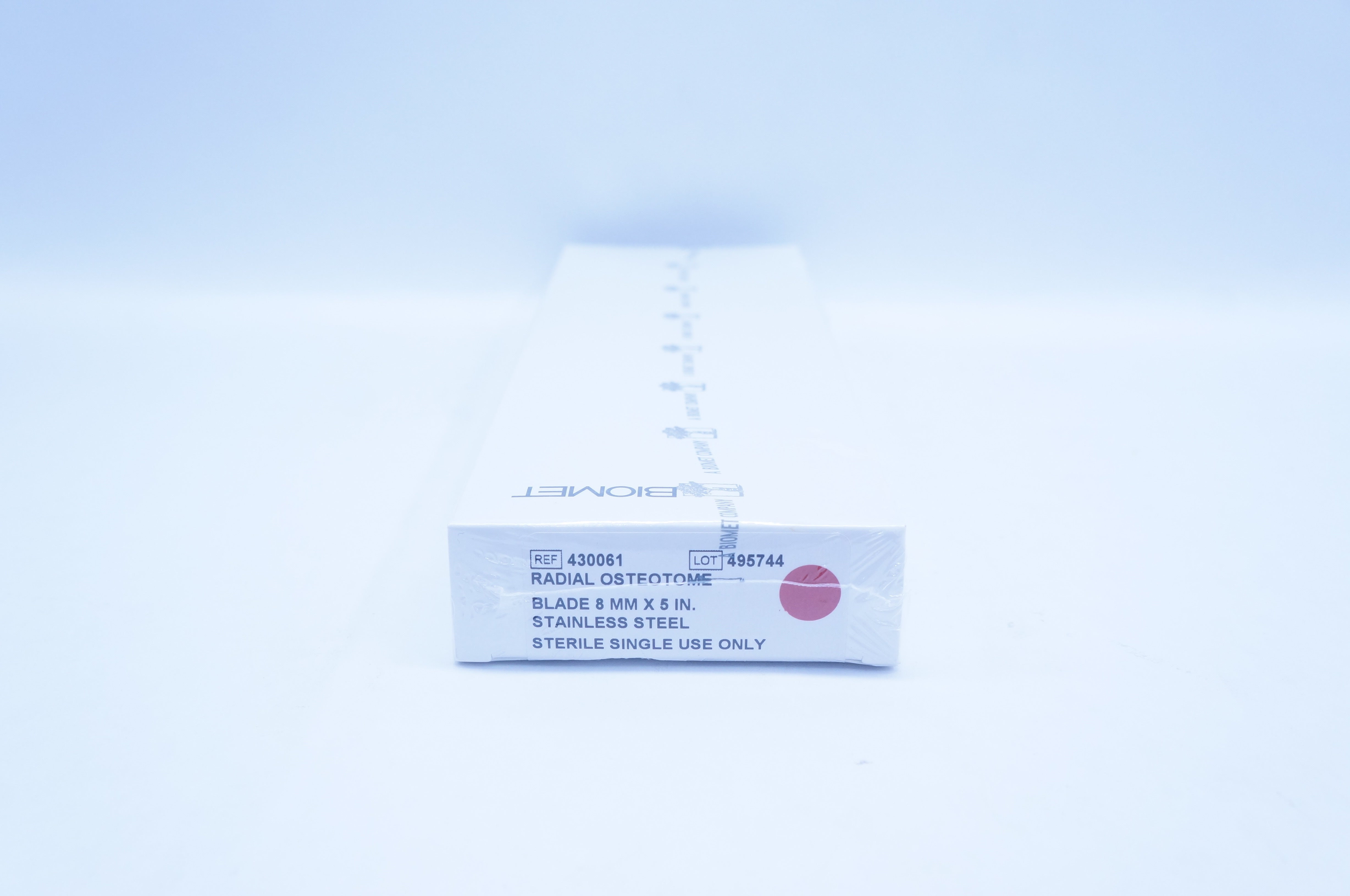 Biomet 430061 BMP Radial Osteotome, Blade 8mm x 5inch