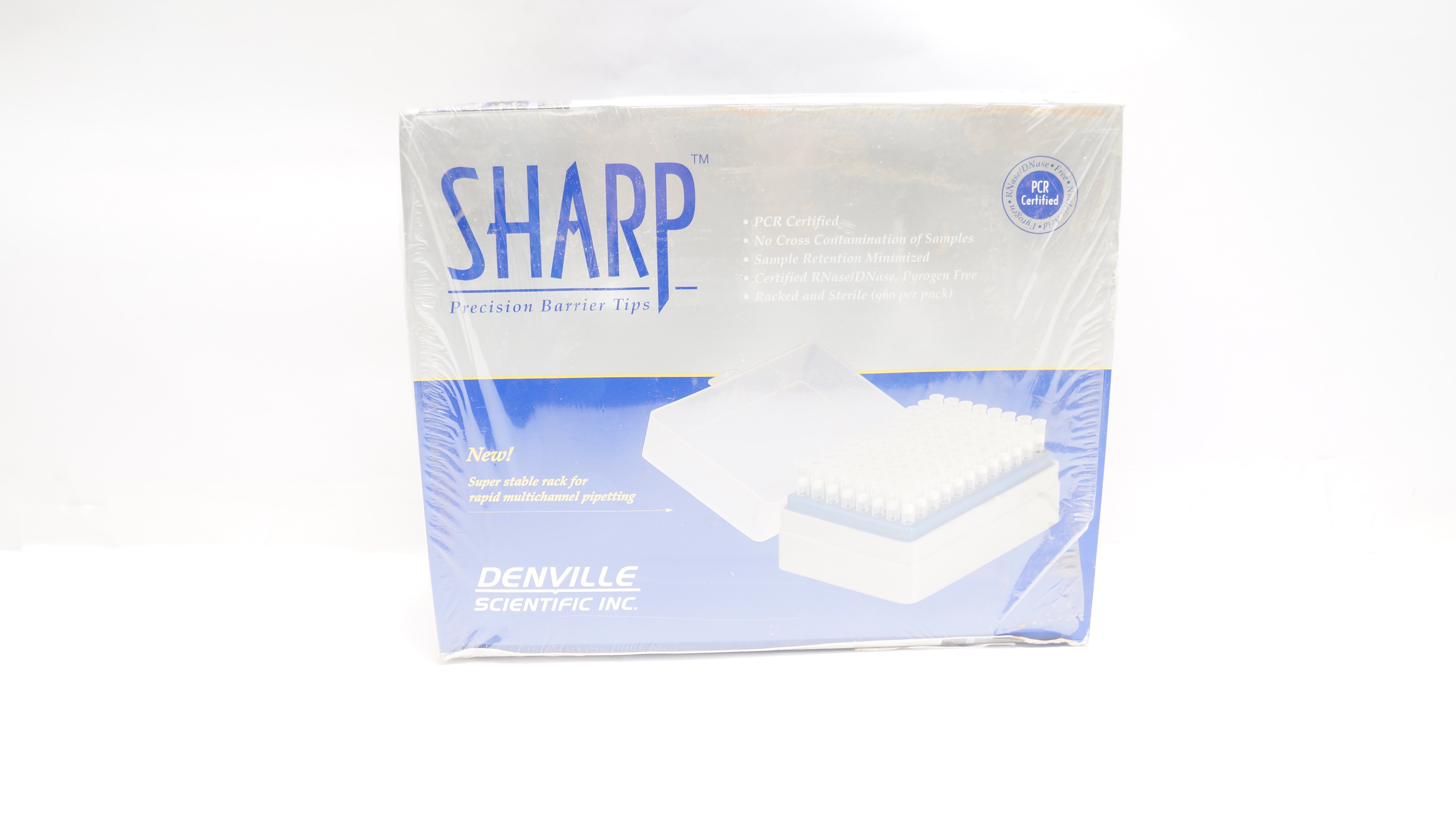 Denville Scientific P1125 Sharp Precision Barrier Tips, 100 µl - Box of 960