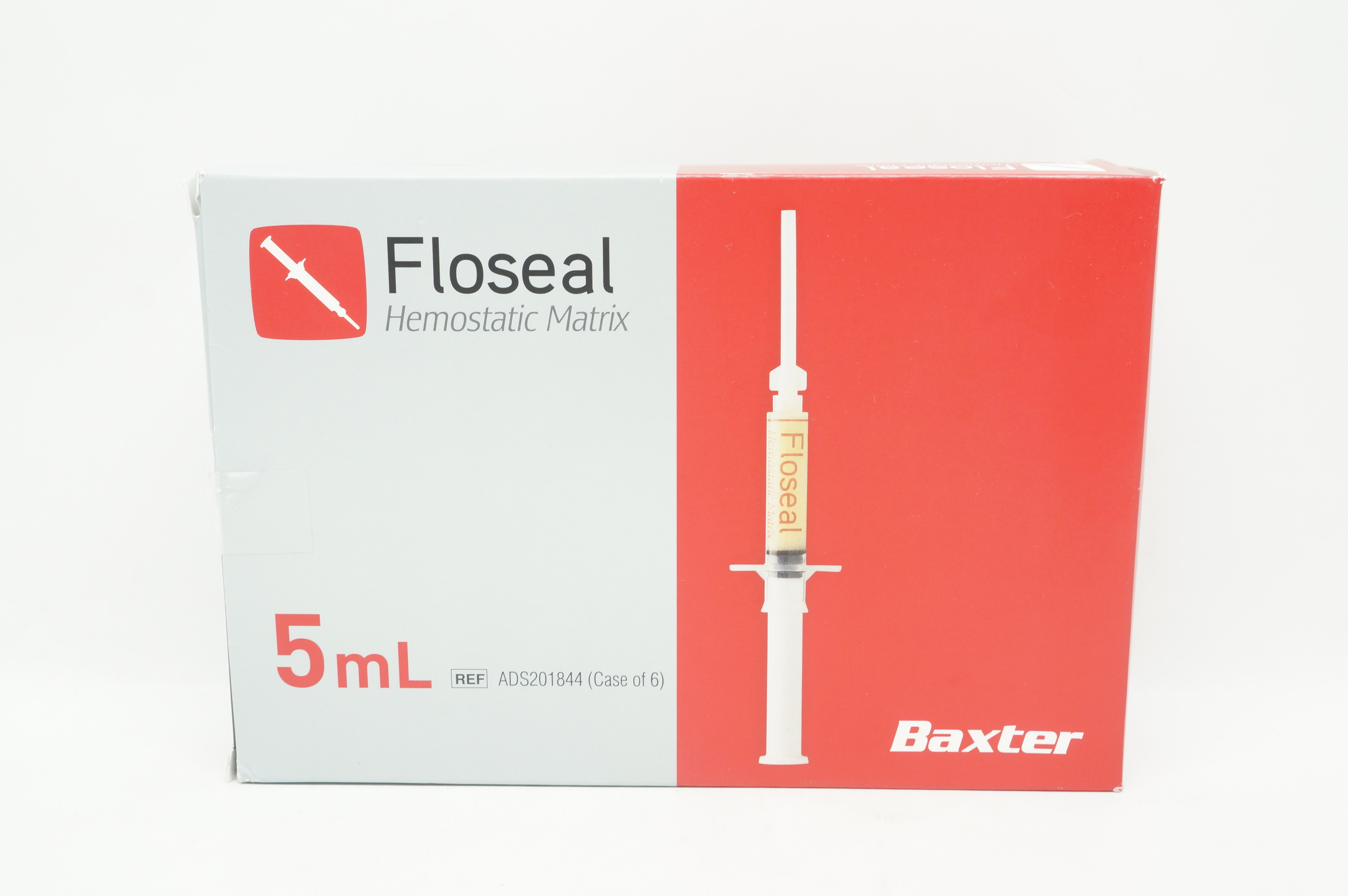 Baxter ADS201844 Floseal Hemostatic Matrix 5ml - Case of 6