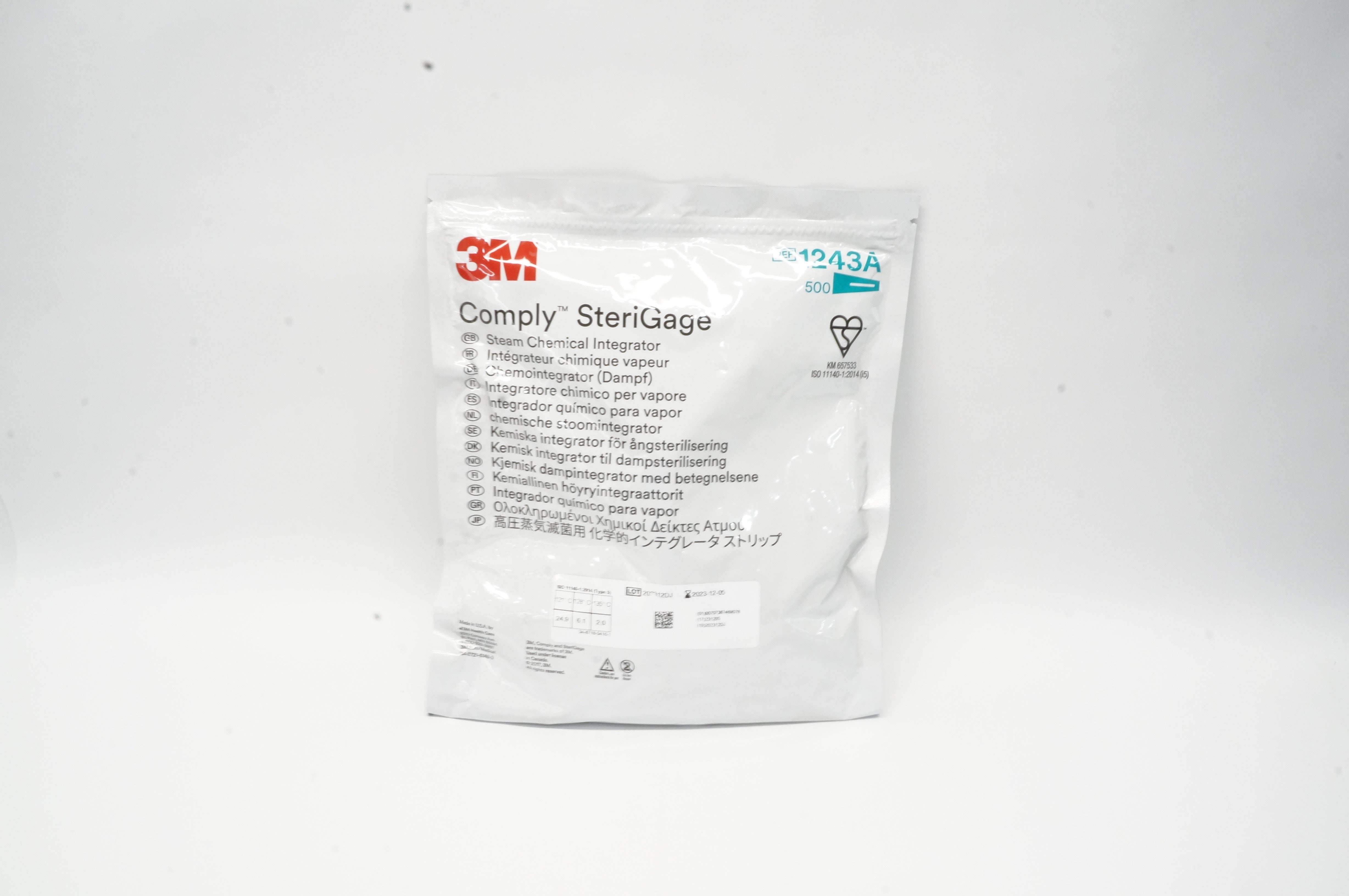 3M 1243A Comply Sterigage Steam Chemical Integrator (x) - Packet of 500