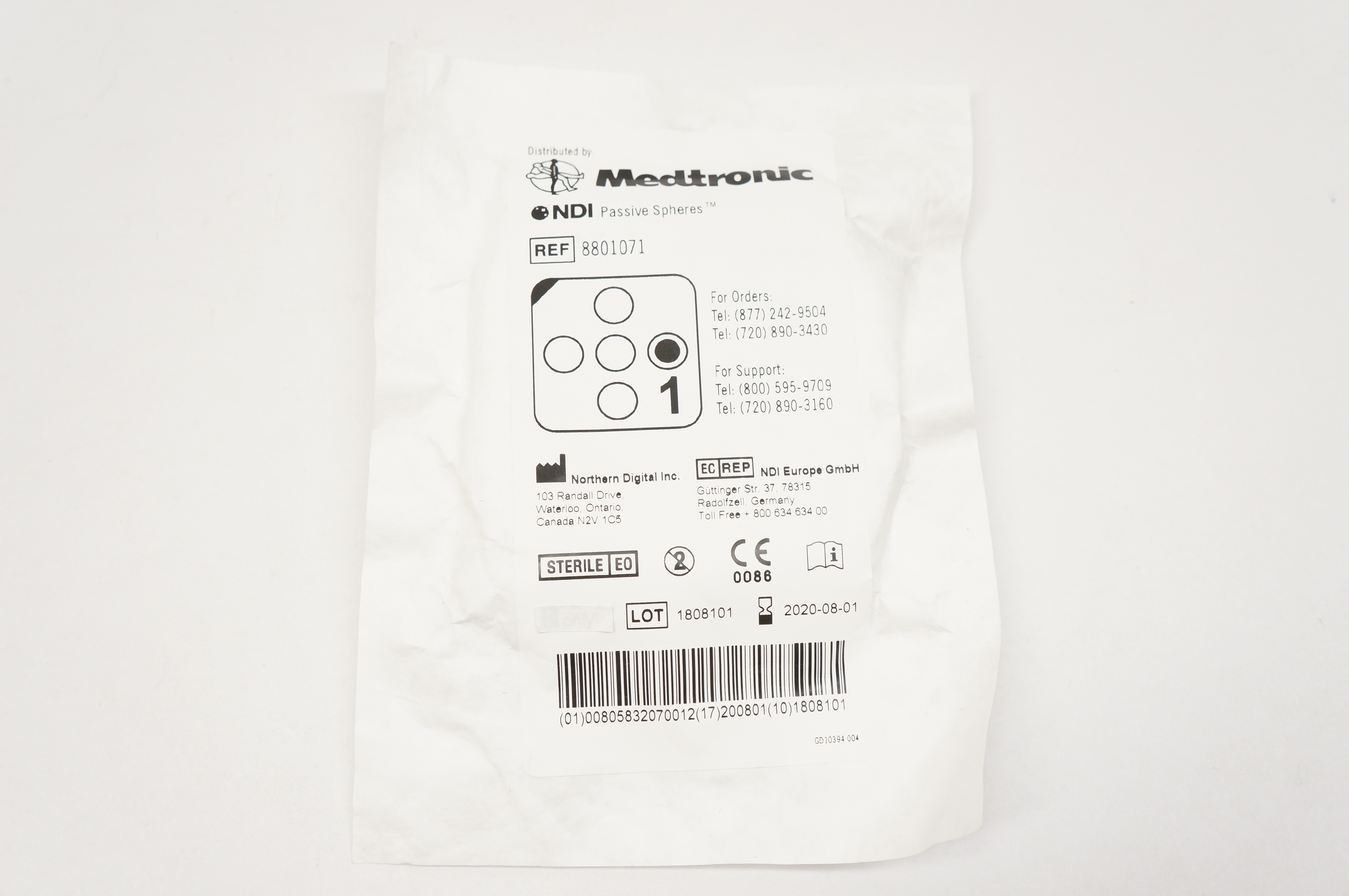 Medtronic 8801071 NDI Passive Spheres (x)
