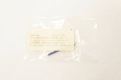 Vilex S30-34T-11 Cannulated Bone Implant 3.0mm x 34mm