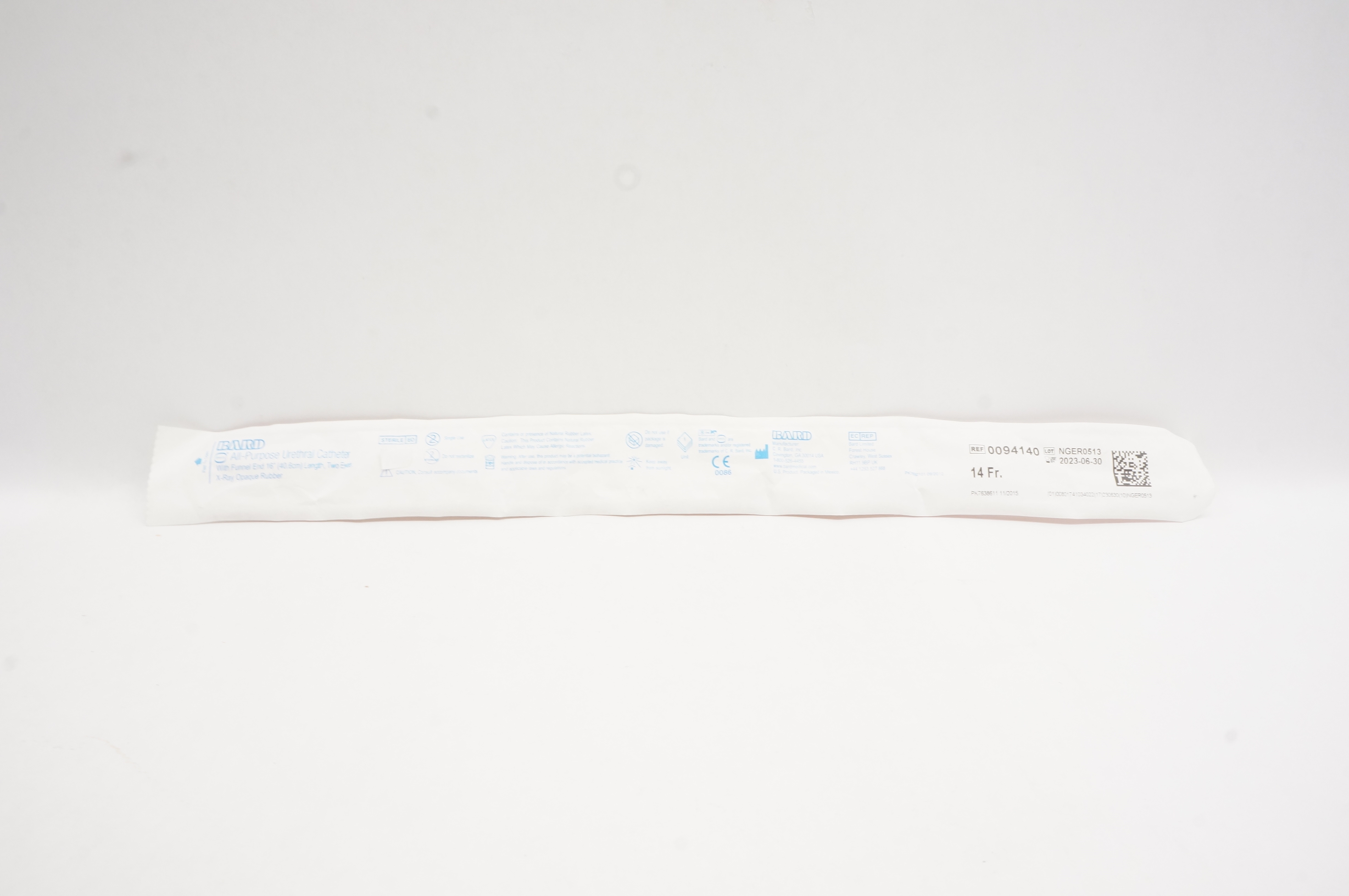 Bard 0094140 14Fr. All-Purpose Urethral Cath. with Funnel End 16inch Length