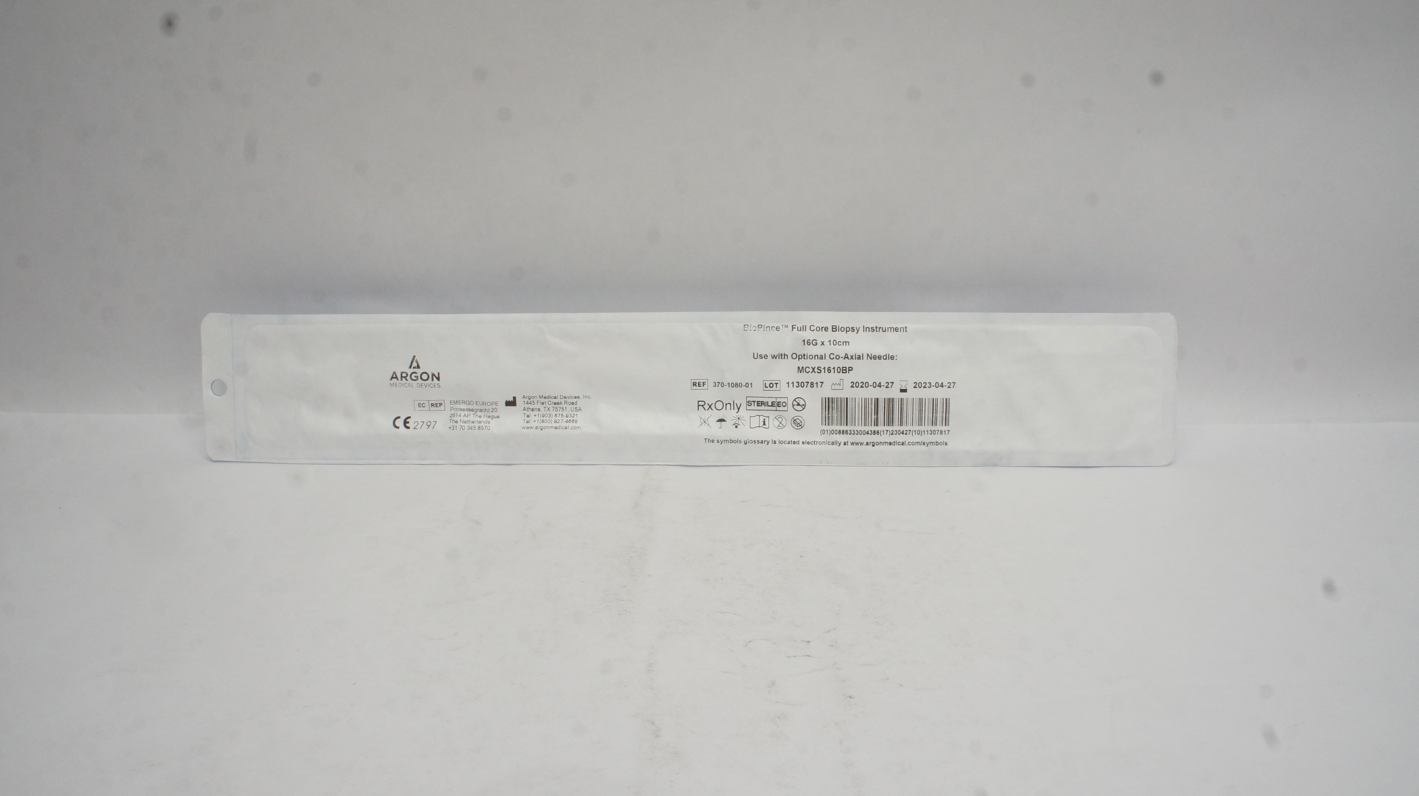 Argon 370-1080-01 Full Core Biopsy Instrument 16ga x 10cm (x)