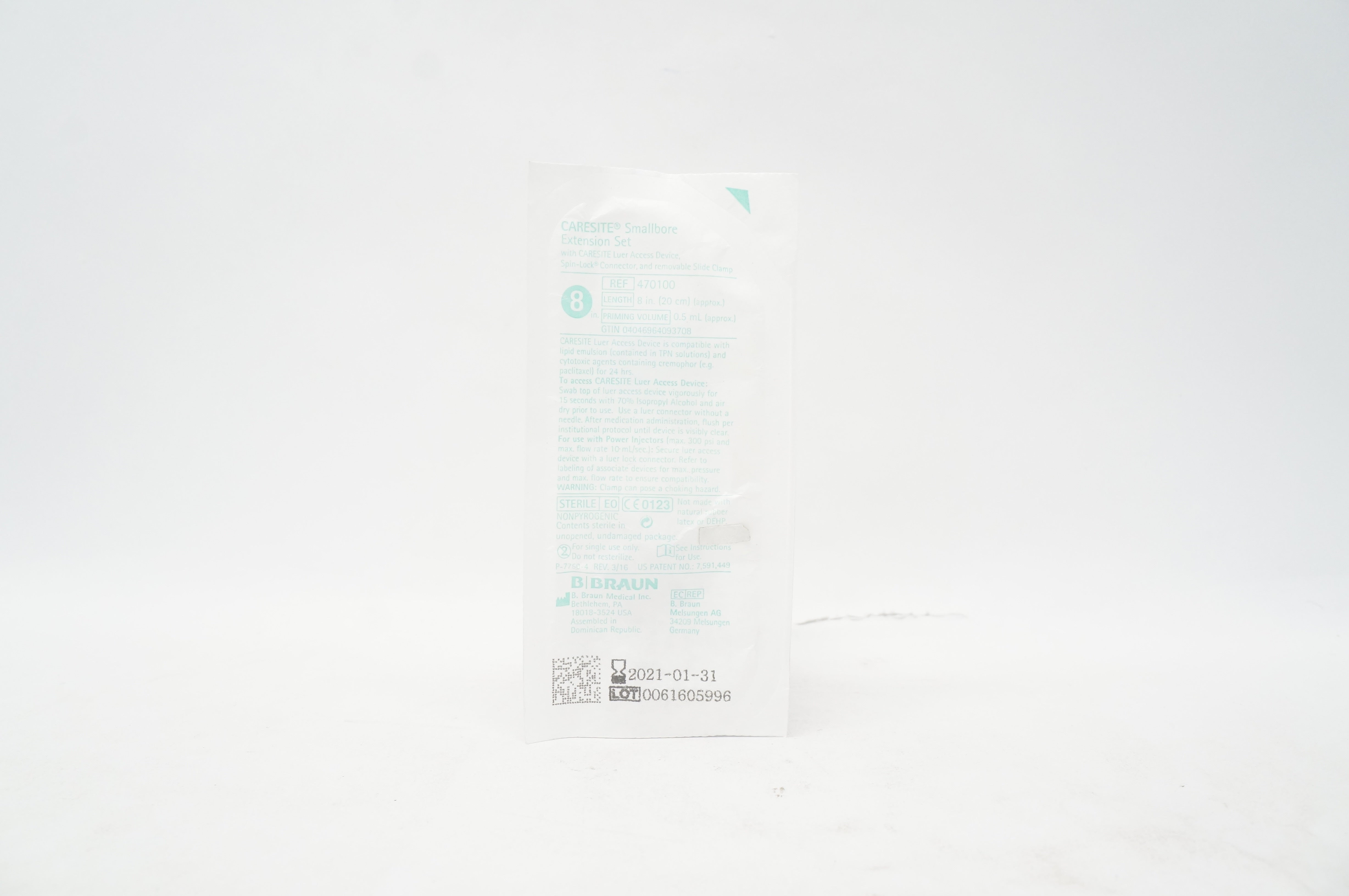 Braun 470100 Caresite Extension Set 8inch 0.5ml (x)