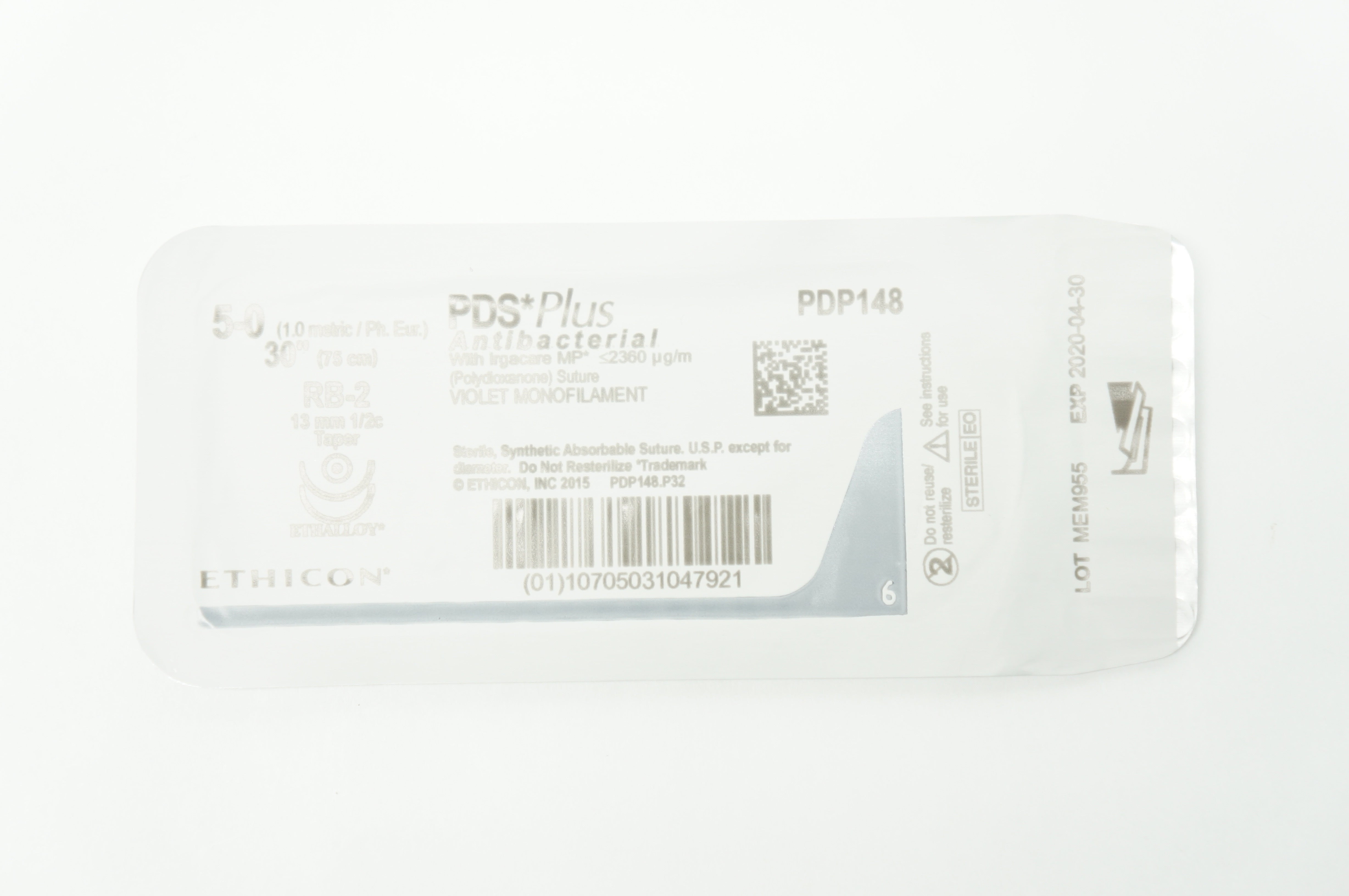 Ethicon PDP148 5-0 PDS Plus RB-2 13mm 1/2c Taper 30 inch (x)