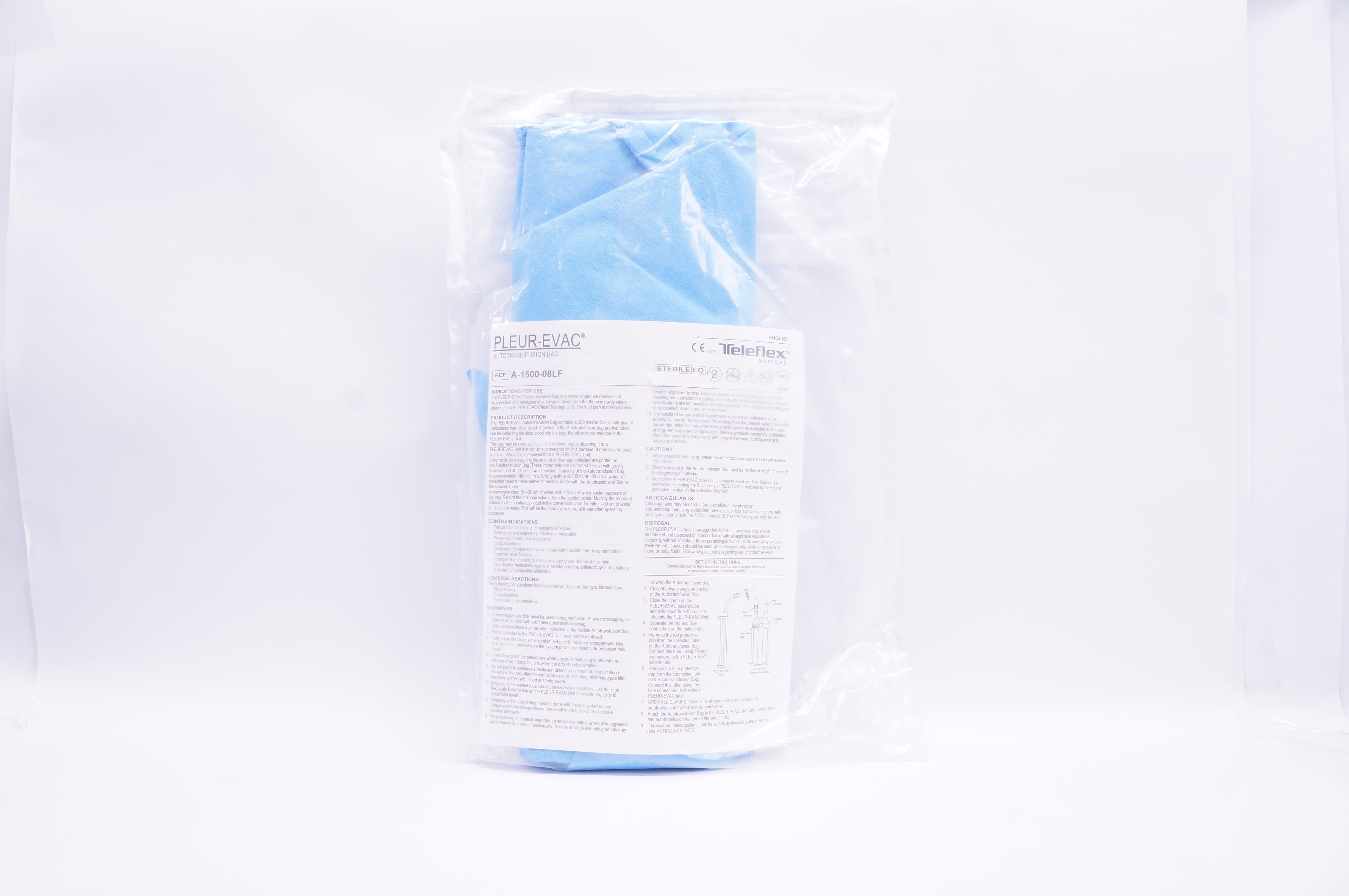 Teleflex A-1500-08LF PLEUR-EVAC Autotransfusion Bag