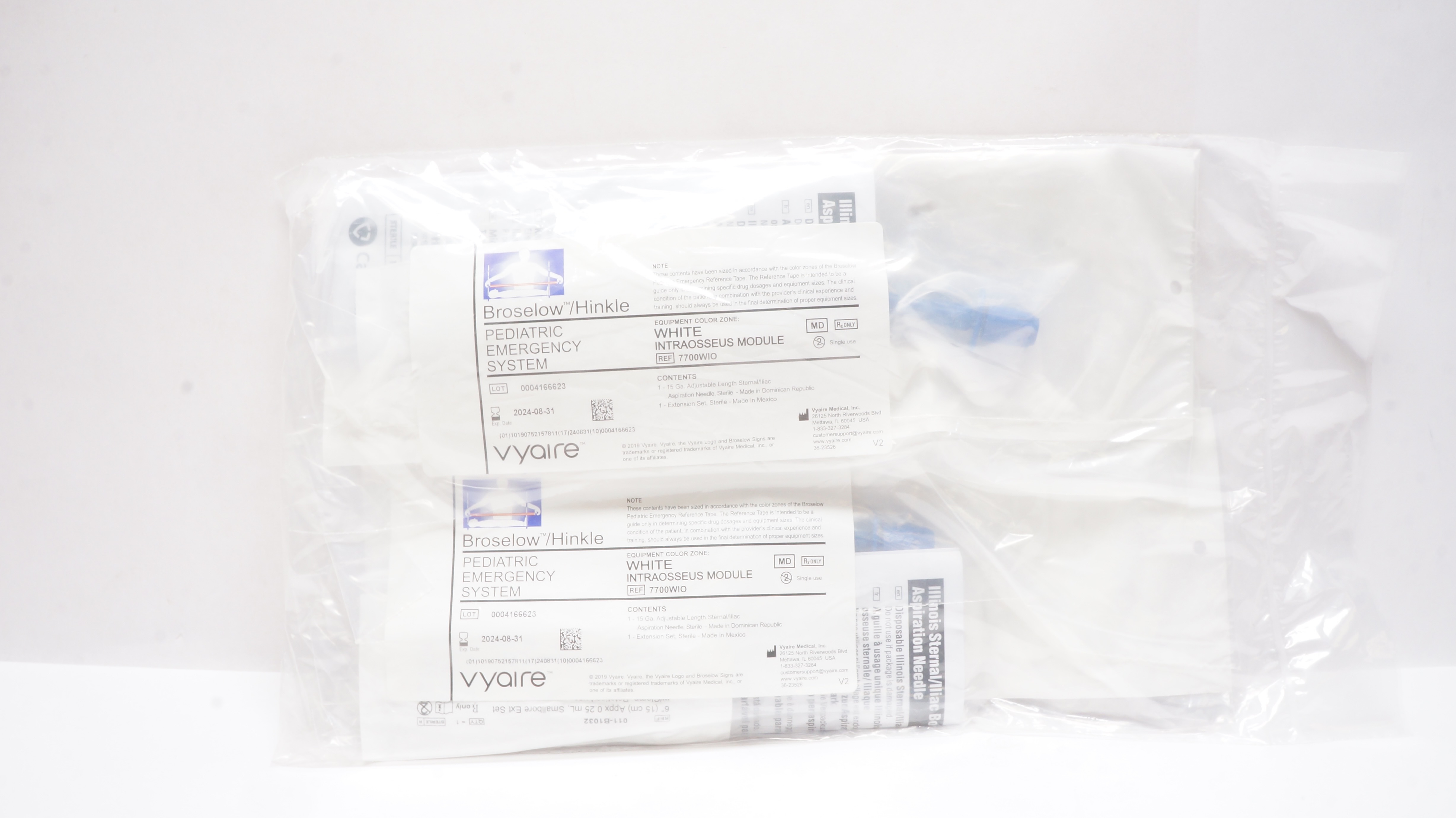 Vyaire 7700WIO Broselow/Hinkle Pediatric Emergency System, Intraosseus Module - Pack of 2