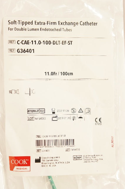 Cook Medical G36401 Soft-Tipped Extra-Firm Exchange Cath. 11Fr./100cm (x)