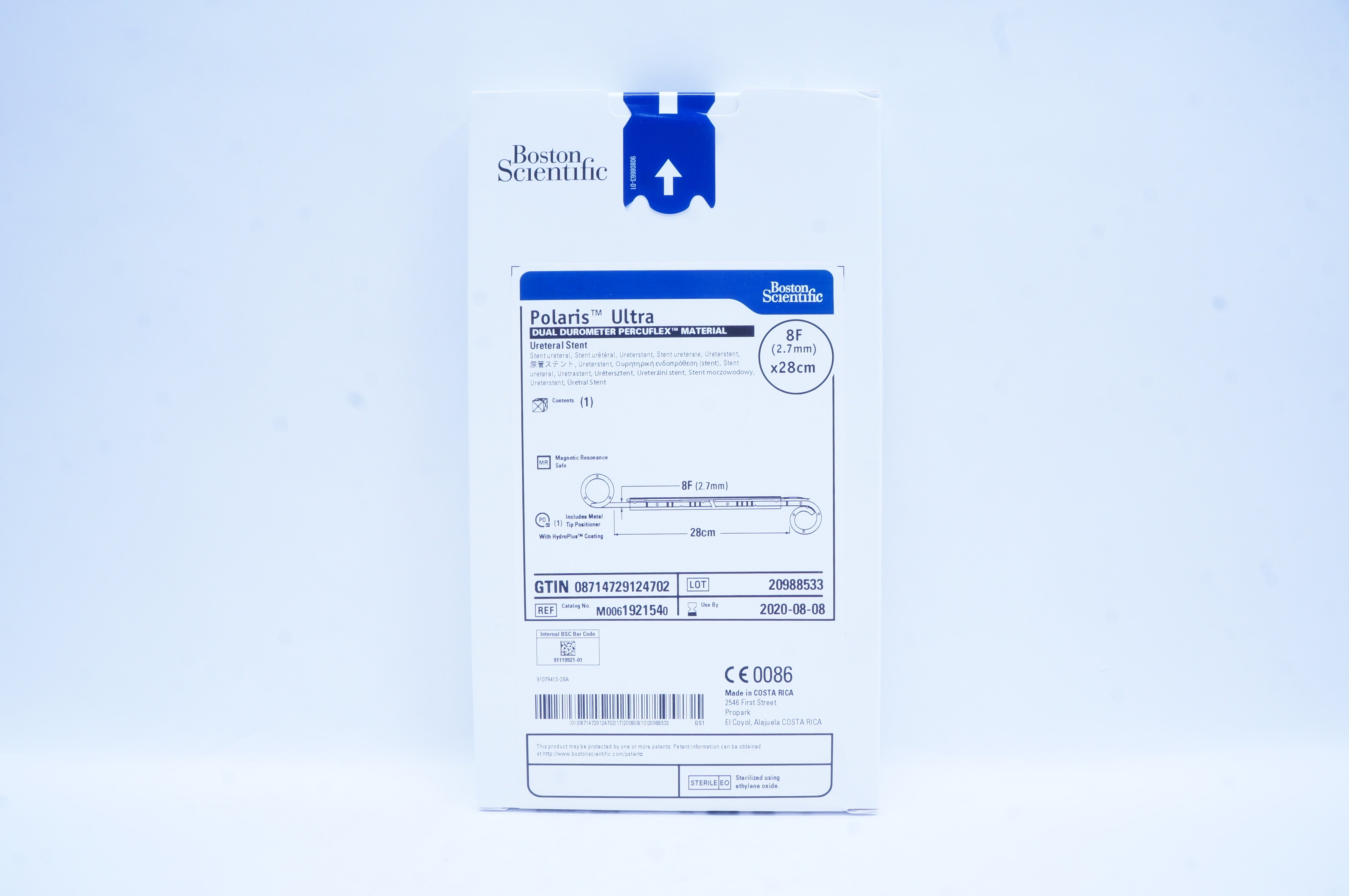 Boston Scientific M0061921540 Polaris Ultra Ureteral Stnt 8F x 28cm (x)
