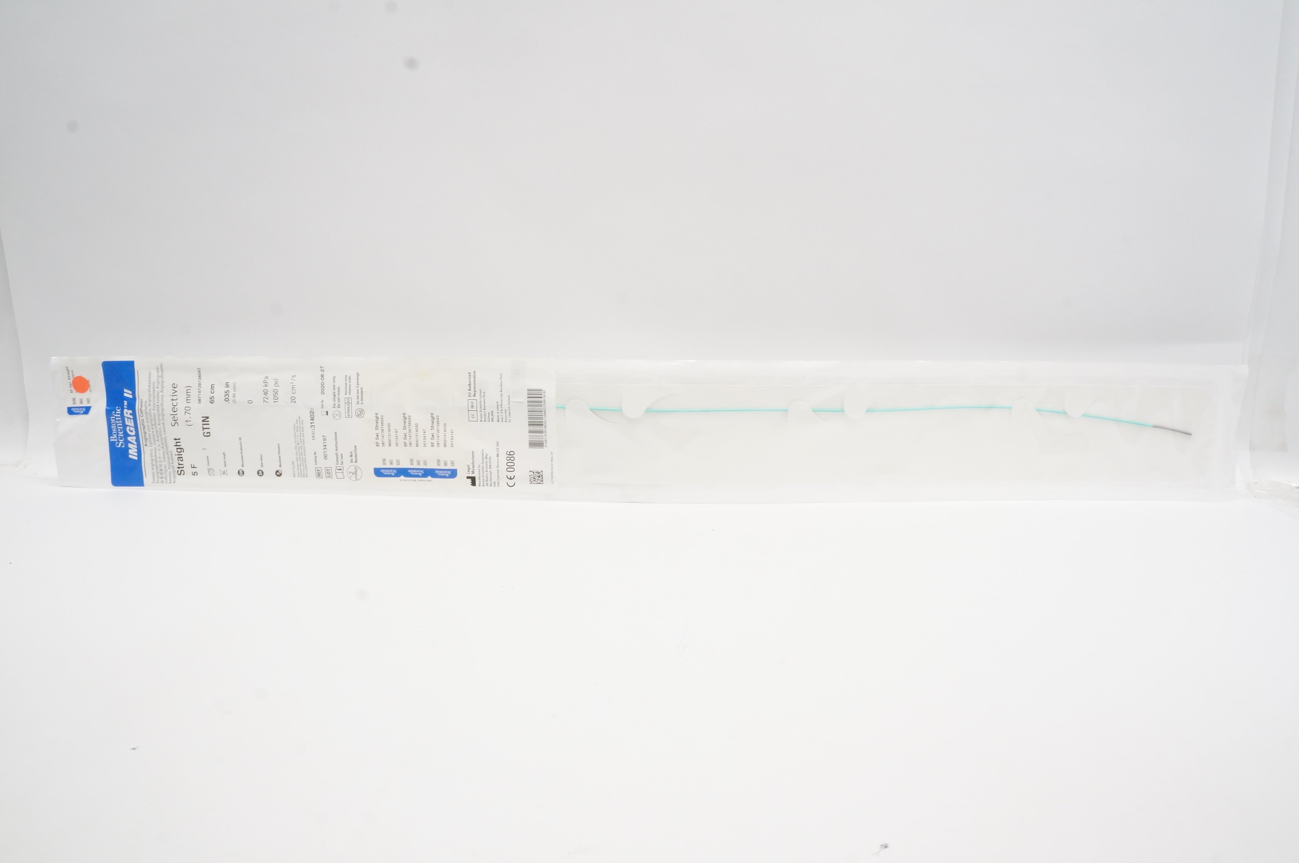 Boston Scientific 31402 Imager II Angiographic Cath. 5F Straight Selective(x)