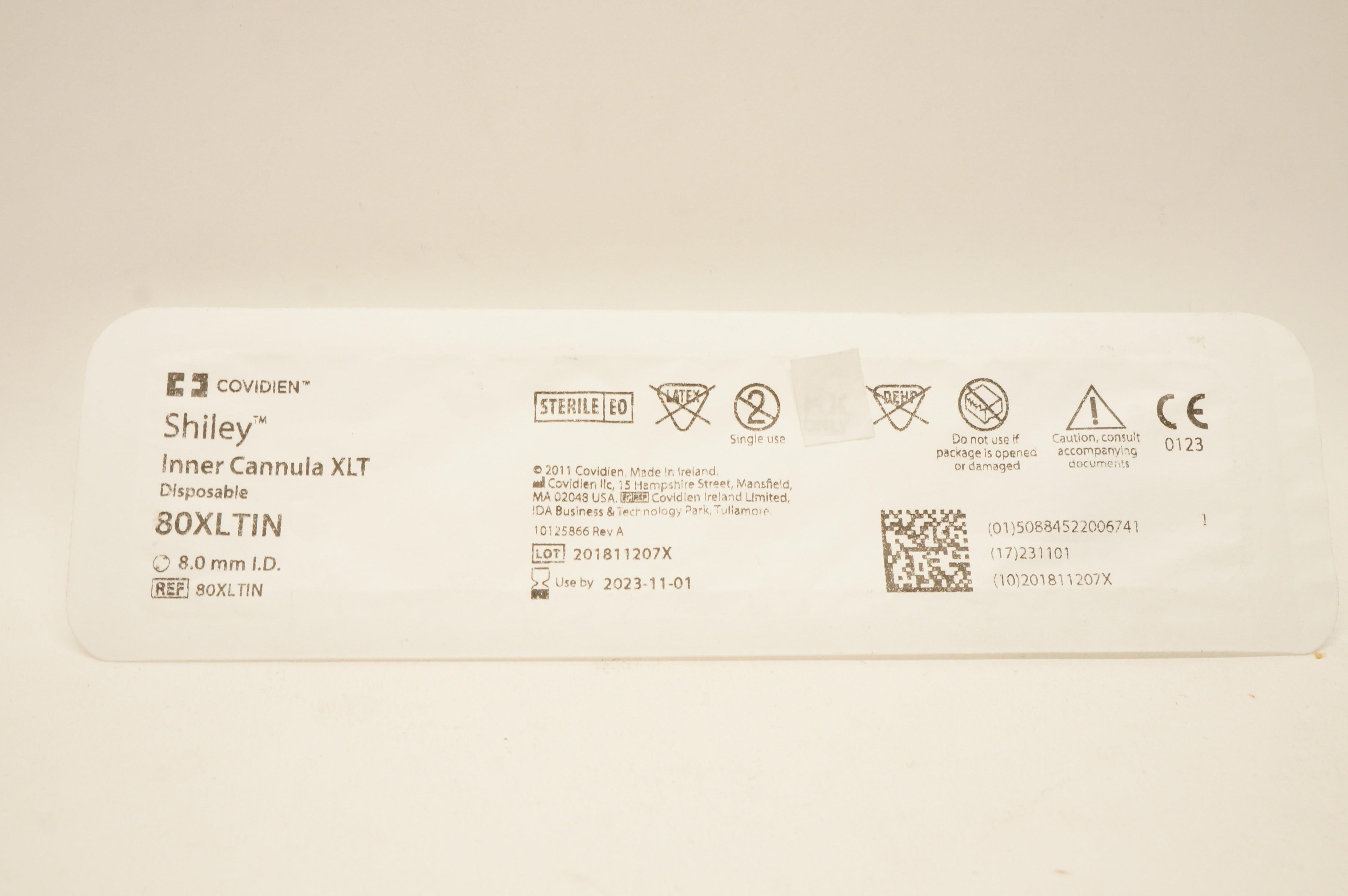 Covidien 80XLTIN Shiley Inner Cannula XLT Disposable 8.0mm